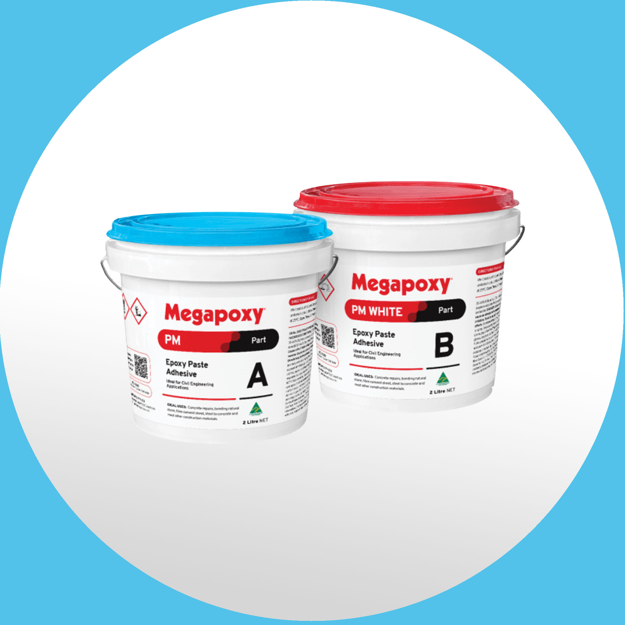 Megapoxy PM Epoxy Paste Adhesive - White 4 Litre Kit Variation Image