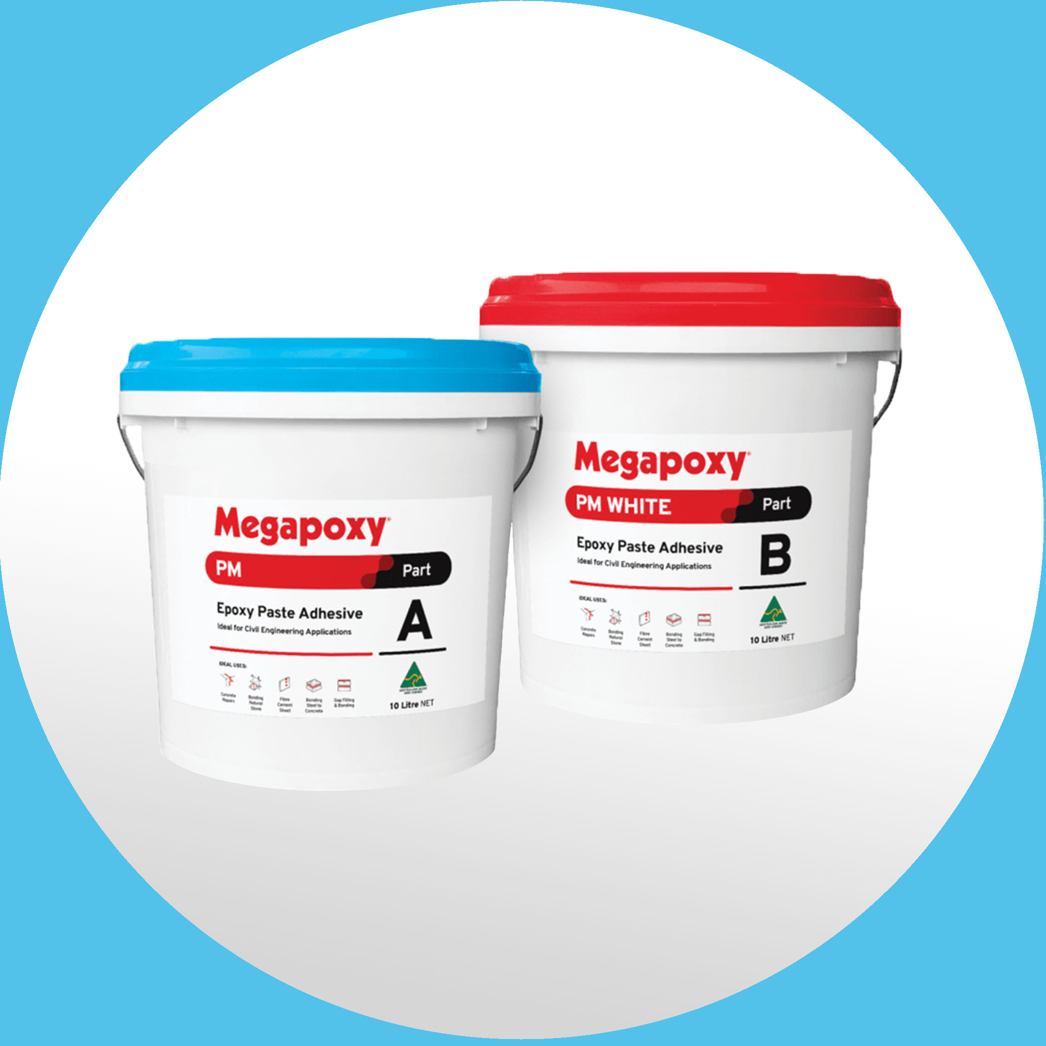 Megapoxy PM Epoxy Paste Adhesive - White 20 Litre Kit Variation Image