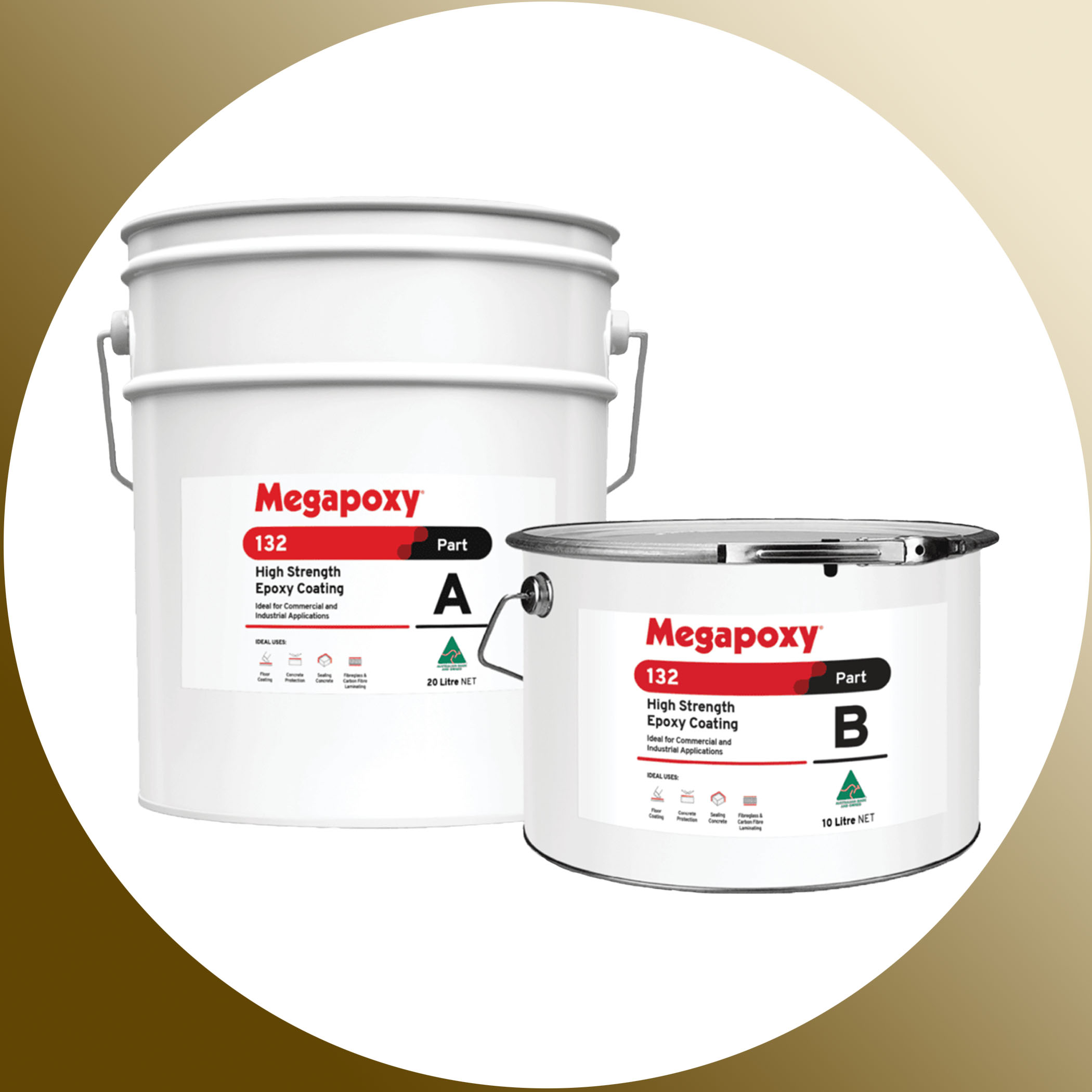 Megapoxy 132 High Strength Epoxy Coating - Clear 30 Litre Kit Variation Image