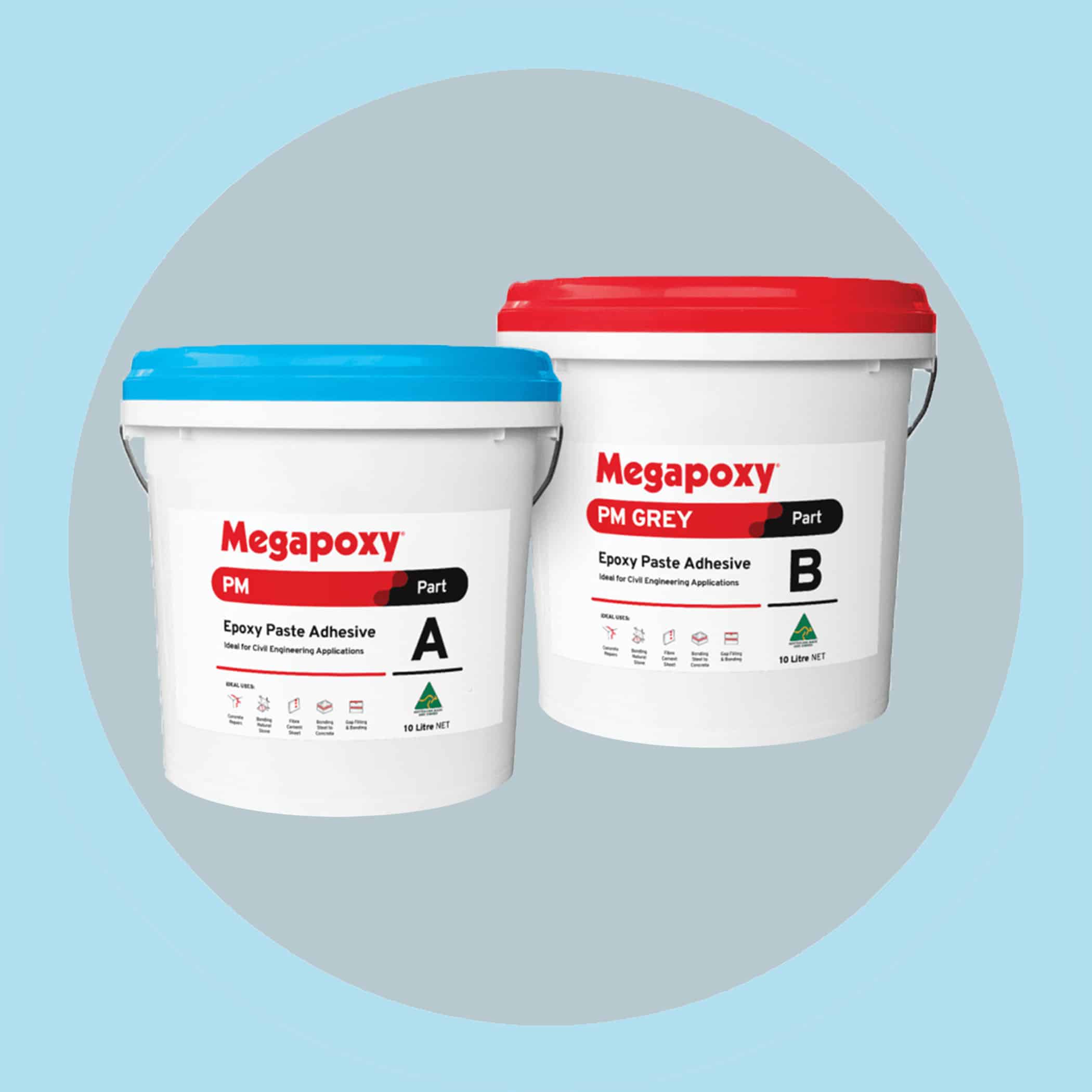 Megapoxy PM Epoxy Paste Adhesive - 20 Litre Grey Variation Image