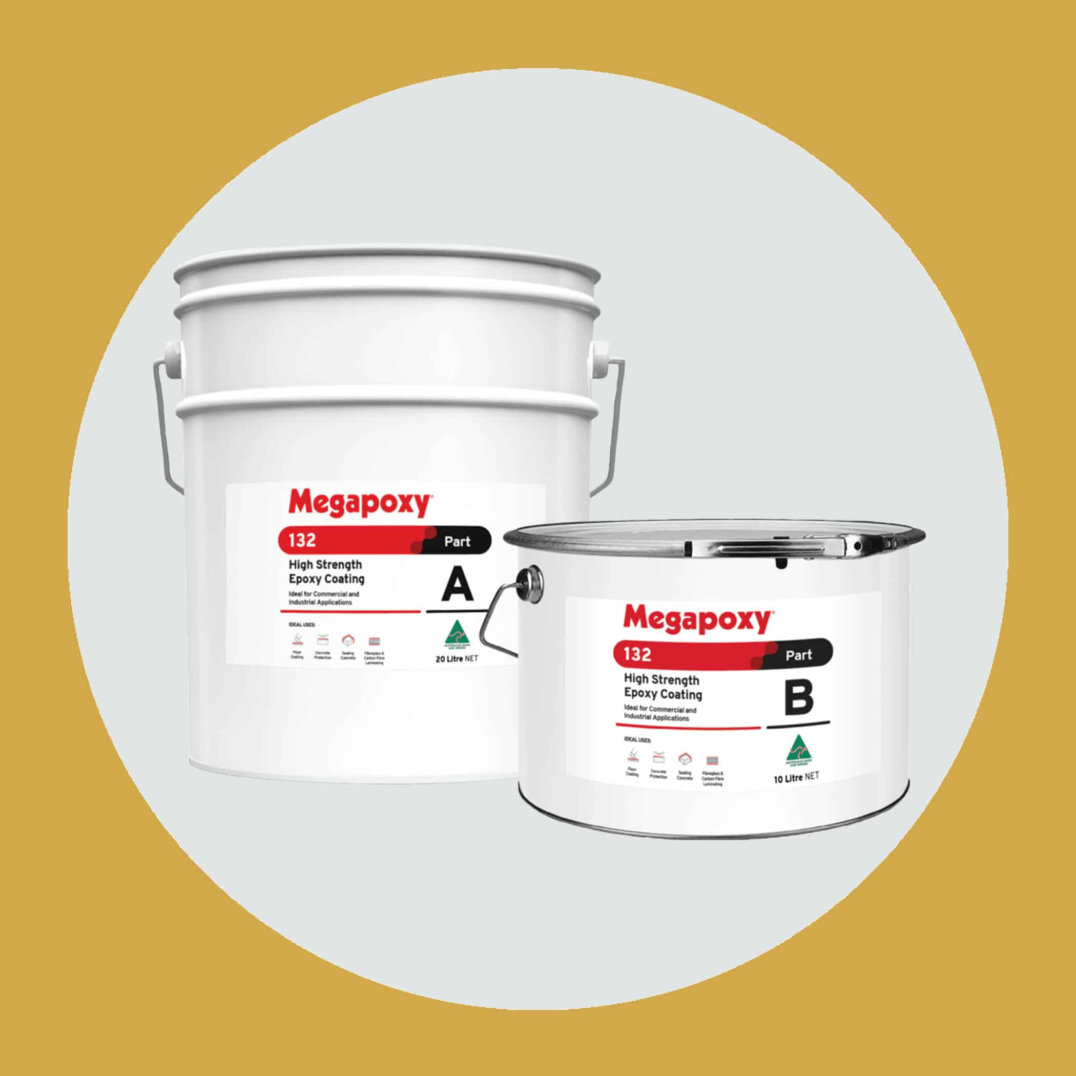 Megapoxy 132 High Strength Epoxy Coating - Clear 30 Litre Kit Variation Image