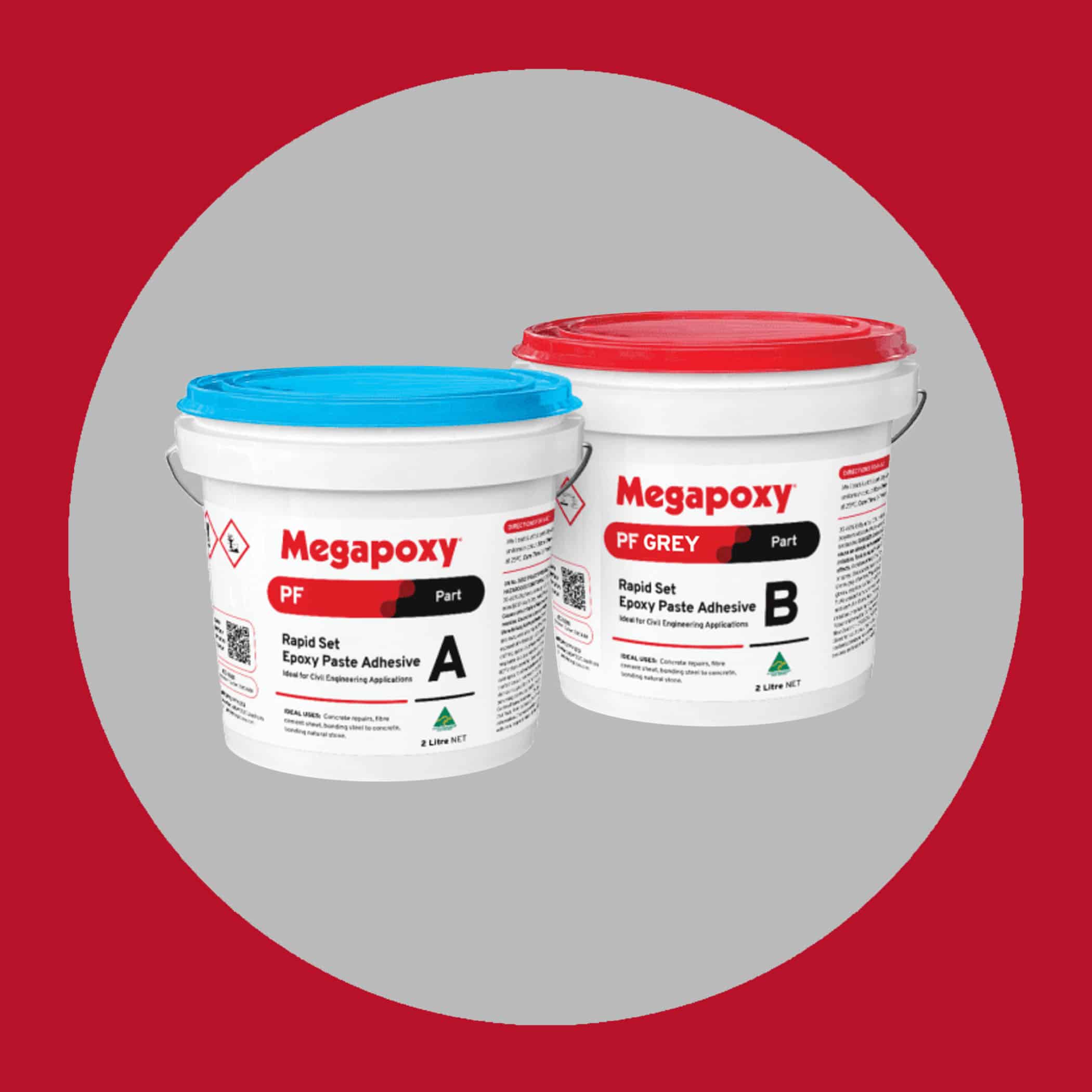 Megapoxy PF Rapid Set Epoxy Paste Adhesive - Grey 4 Litre Variation Image