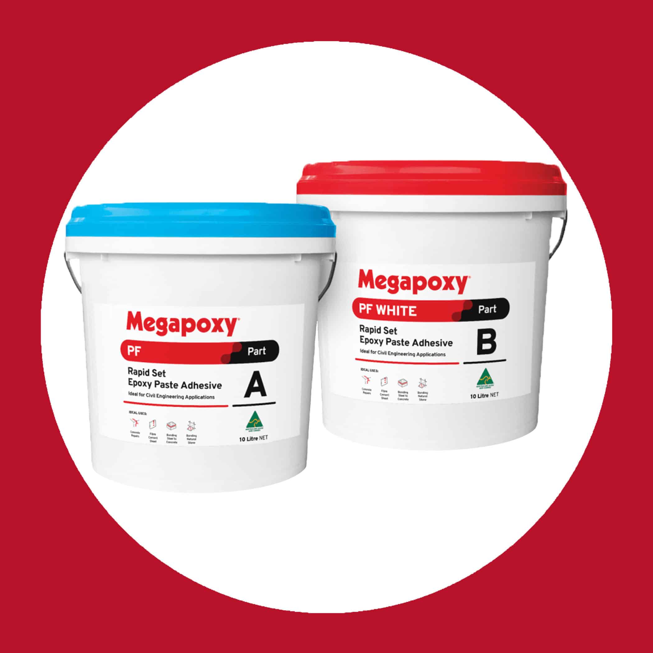 Megapoxy PF Rapid Set Epoxy Paste Adhesive - White 20 Litre Variation Image