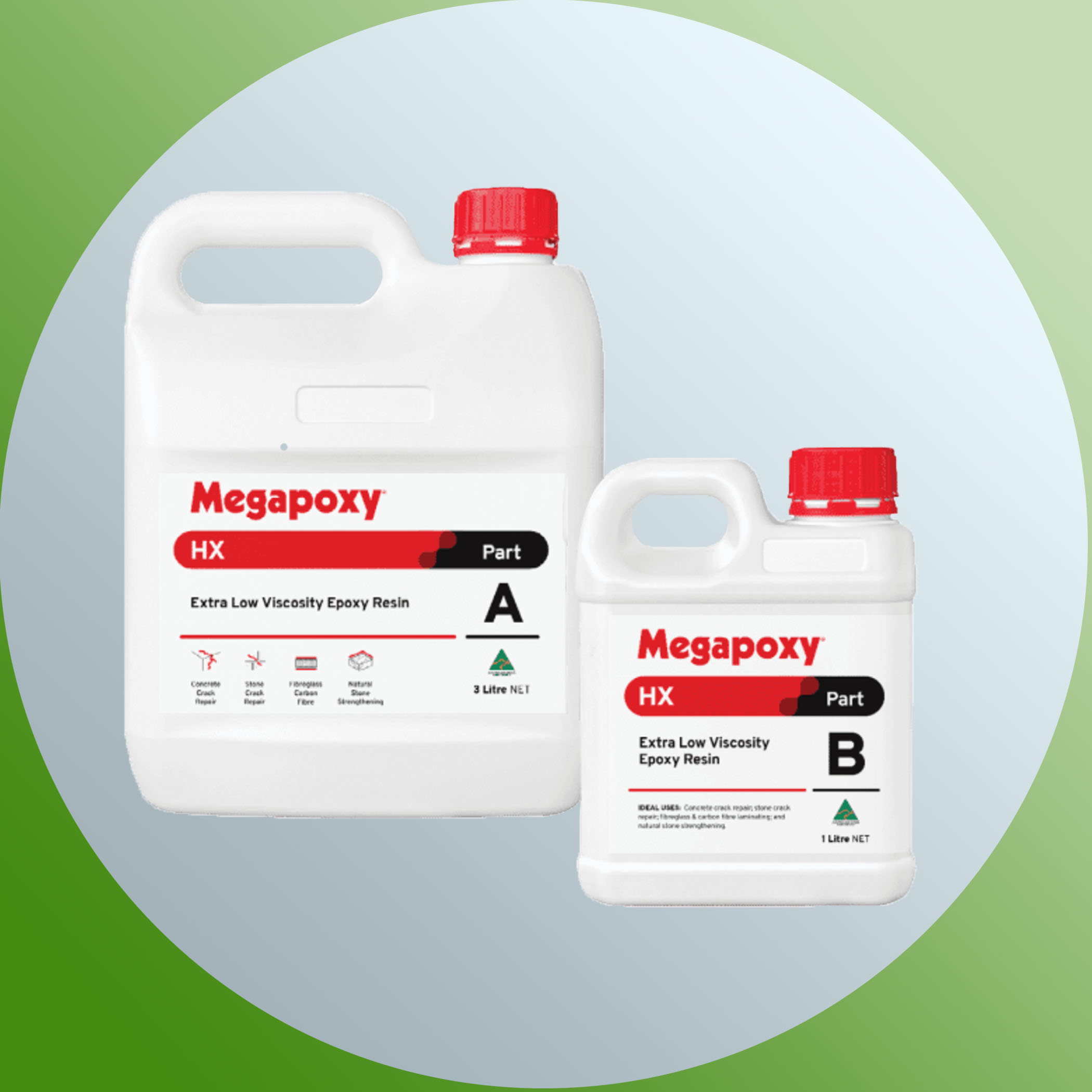 Megapoxy HX Extra Low Viscosity Epoxy Resin - 4 Litre Kit Grey Variation Image