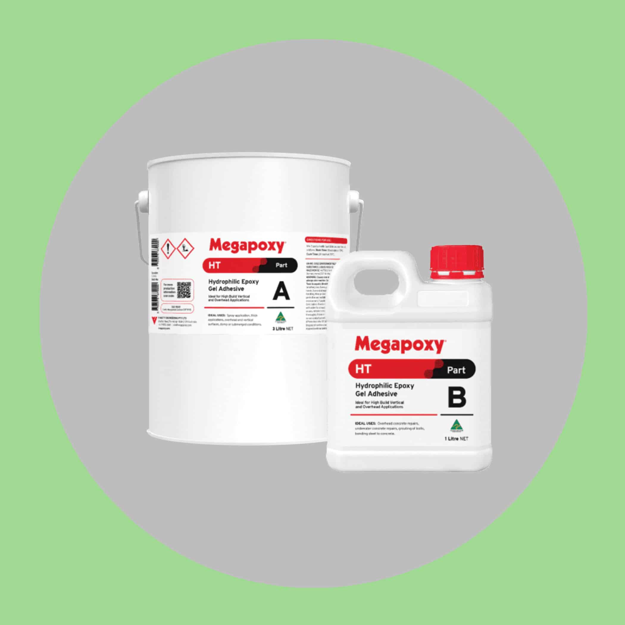 Megapoxy HT Hydrophylic Epoxy Gel Adhesive - 4 Litre Kit Grey Variation Image