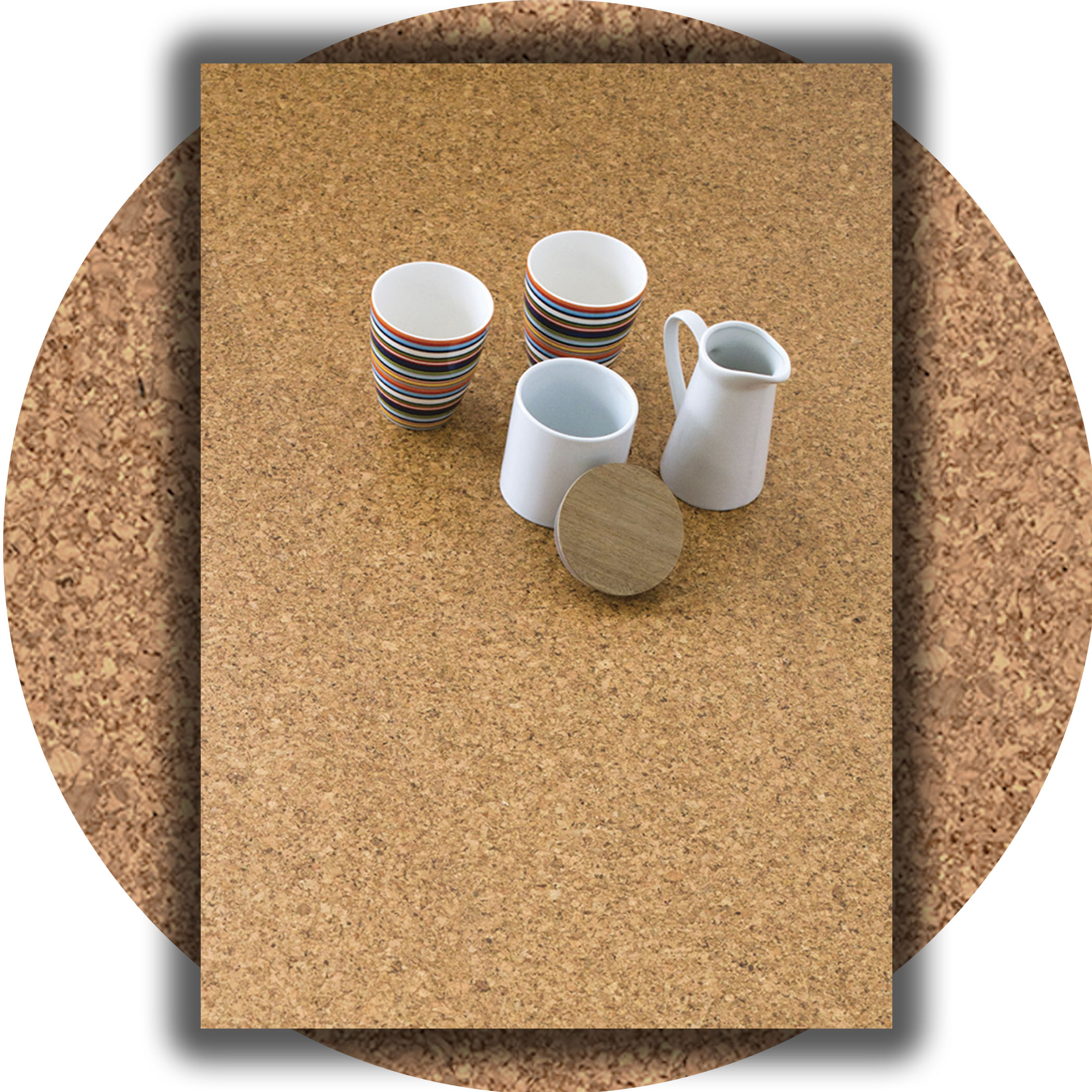 CorkArt Traditional Cork Floating Flooring in Natural Finish - Product Image