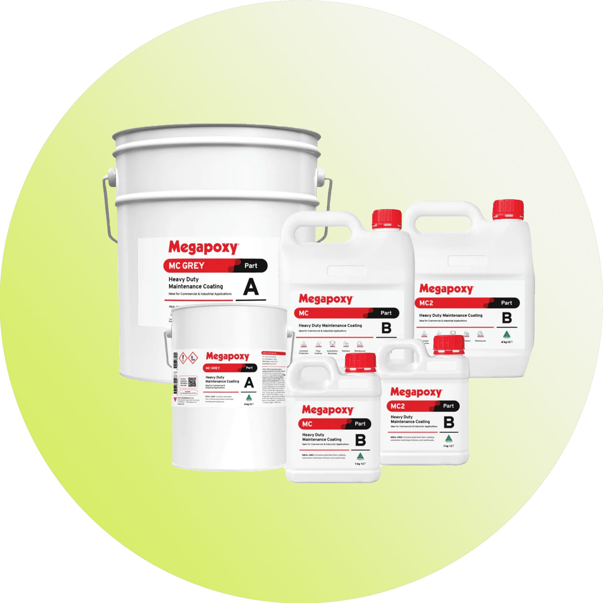 Megapoxy MC Heavy Duty Maintenance Coating - Product Range Image