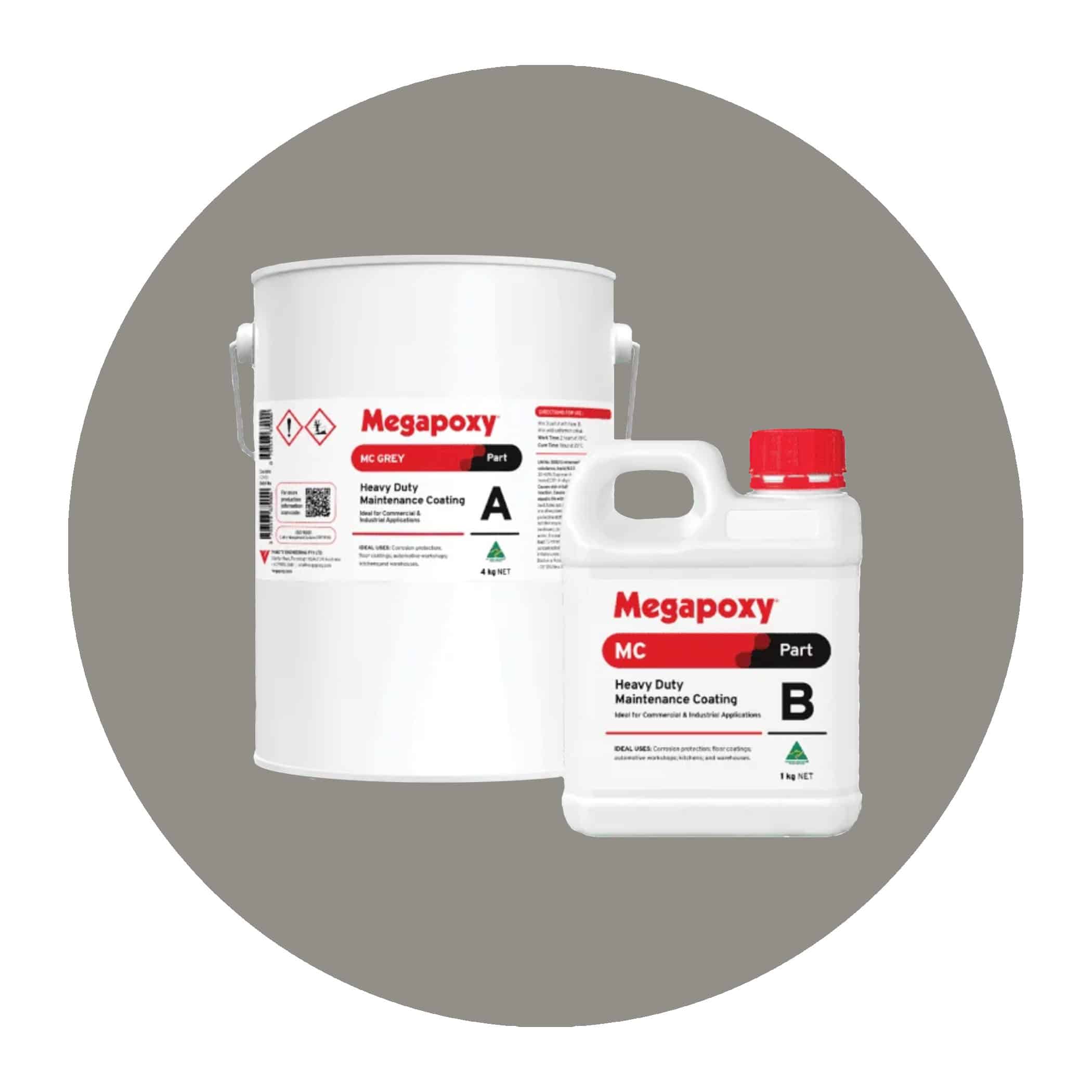 Megapoxy MC Heavy Duty Maintenance Coating - 5 Litre Kit - Koala Grey Variation Image