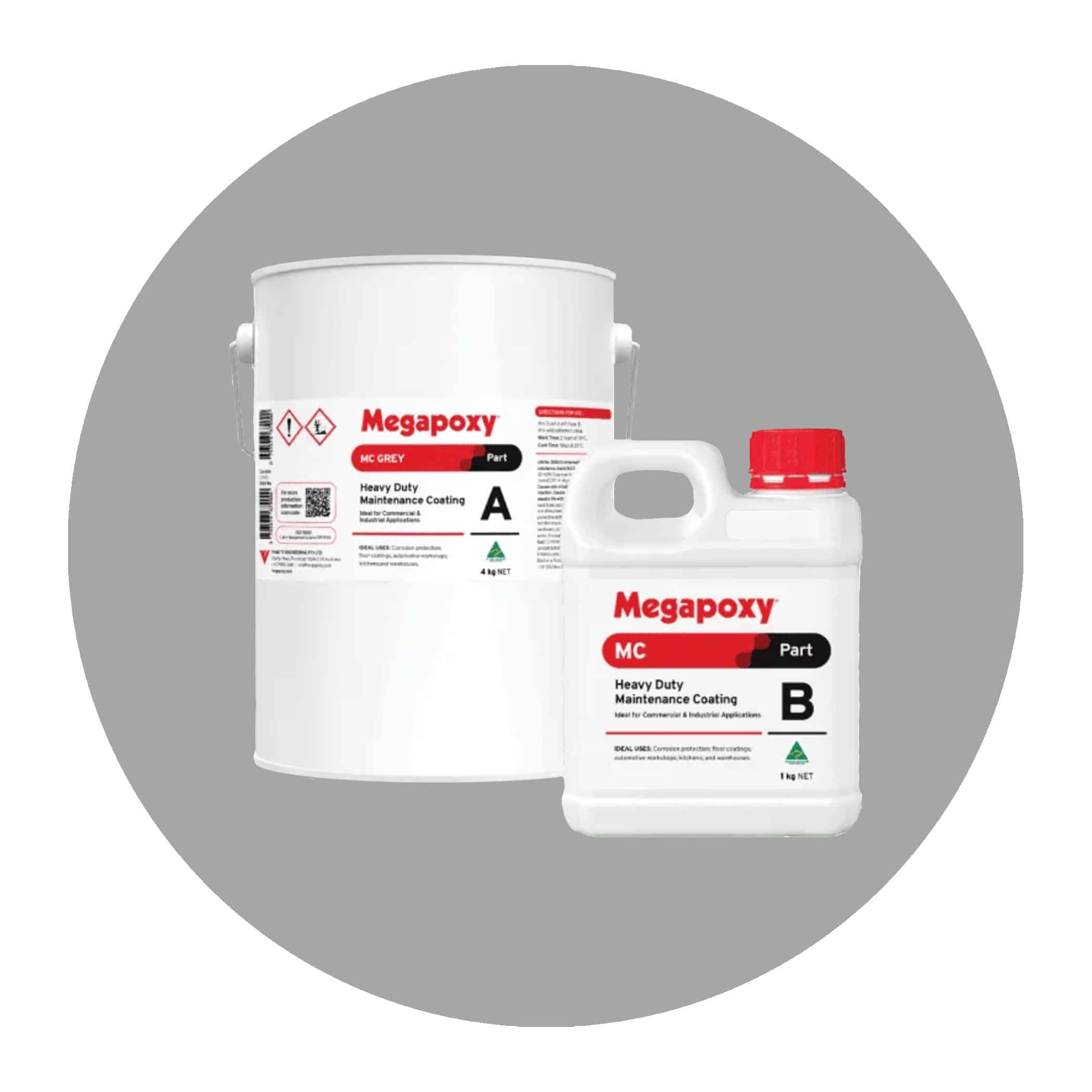 Megapoxy MC Heavy Duty Maintenance Coating - 5 Litre Kit - Mid Grey Variation Image