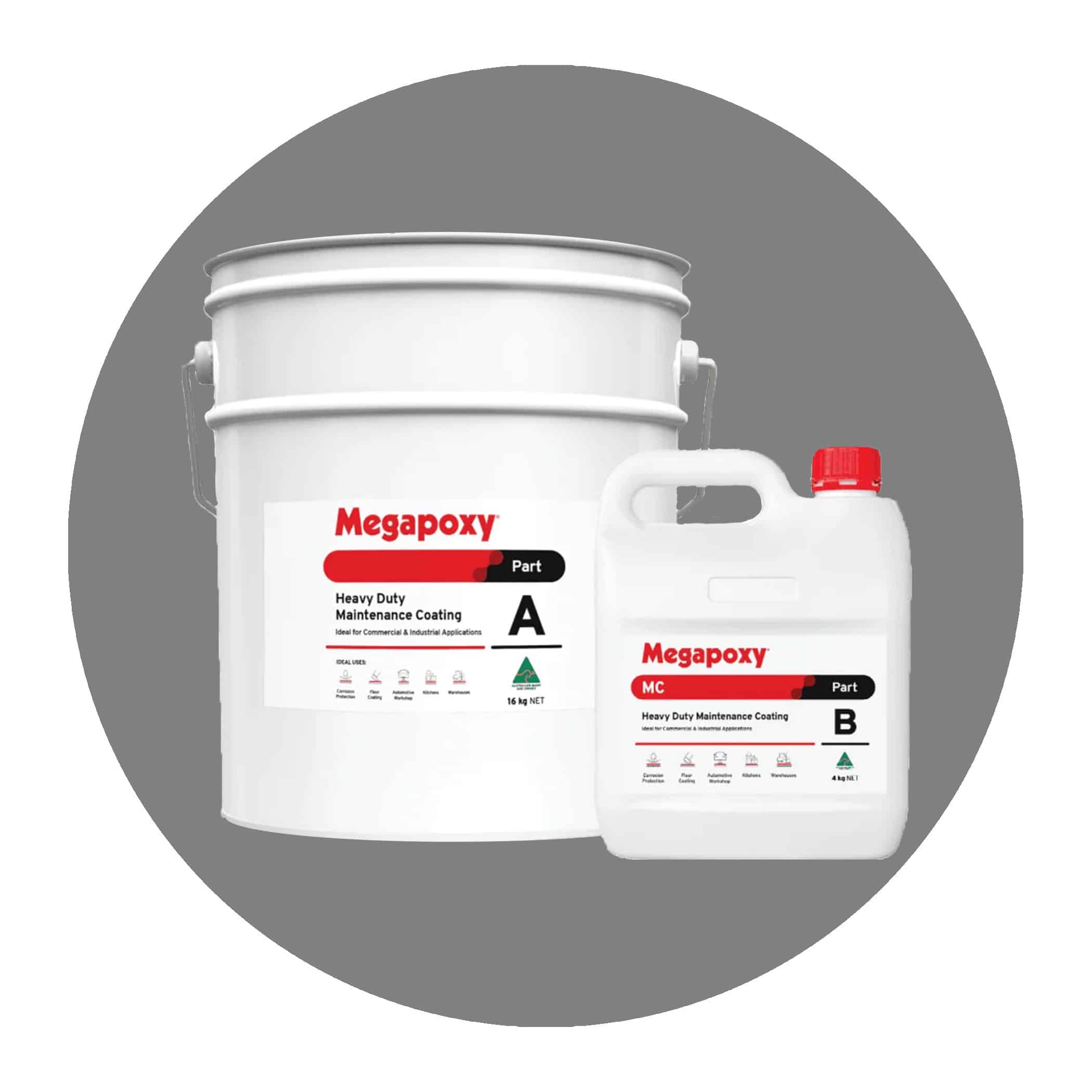 Megapoxy MC Heavy Duty Maintenance Coating - 20 Litre Kit - Dark Grey Variation Image