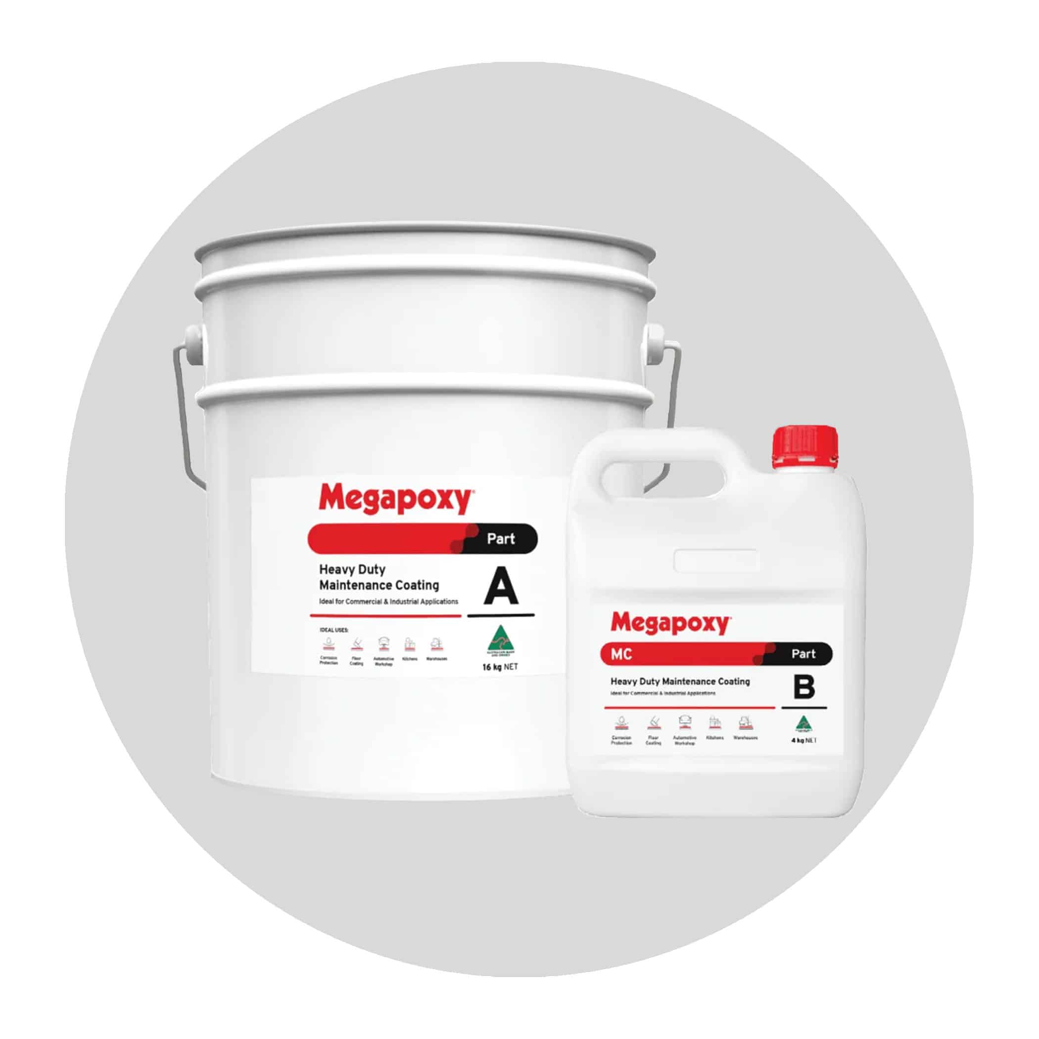 Megapoxy MC Heavy Duty Maintenance Coating - 20 Litre Kit - Grey Variation Image