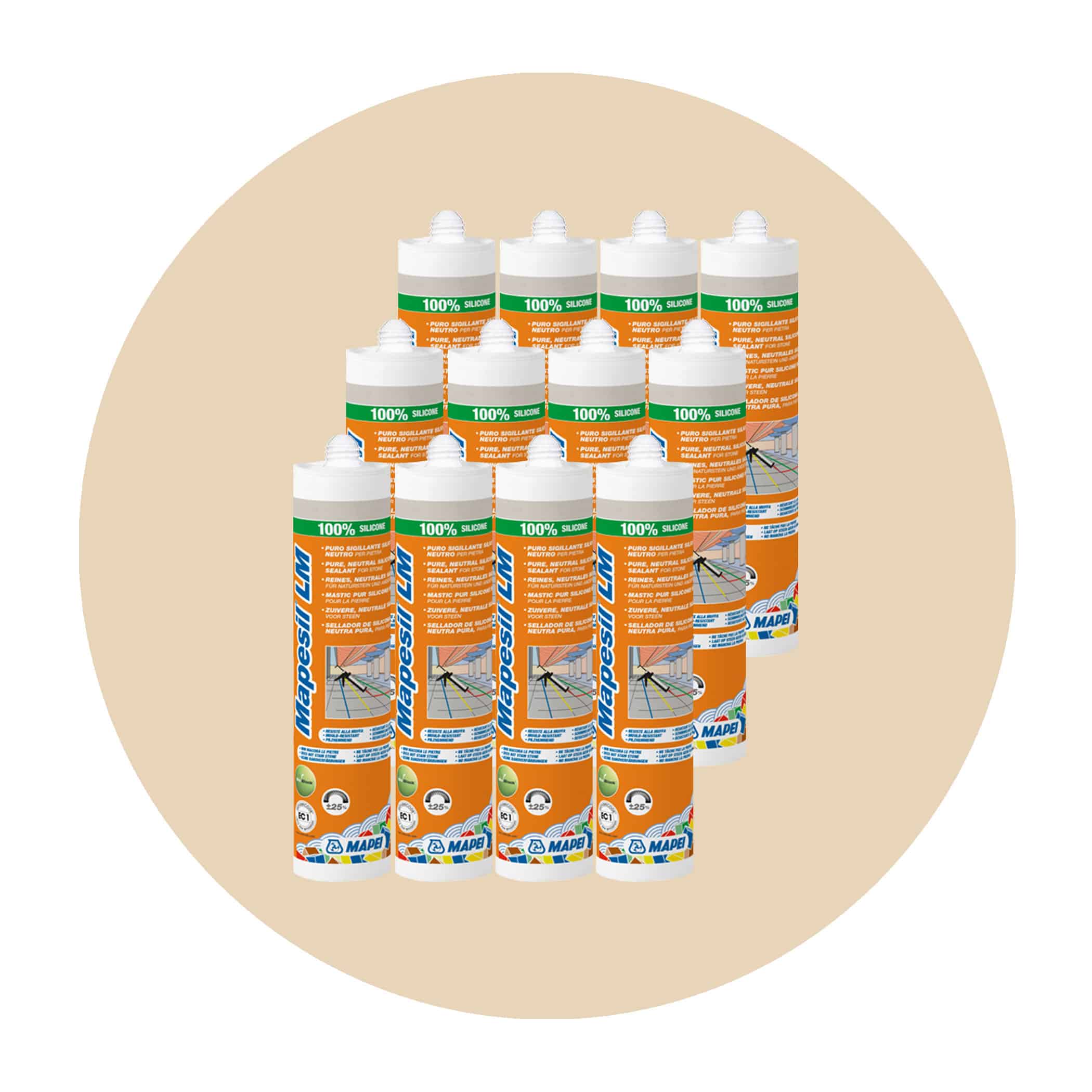 Mapei Mapesil LM Natural Stone Silicone - 132 Beige Boxed Items Variation Image