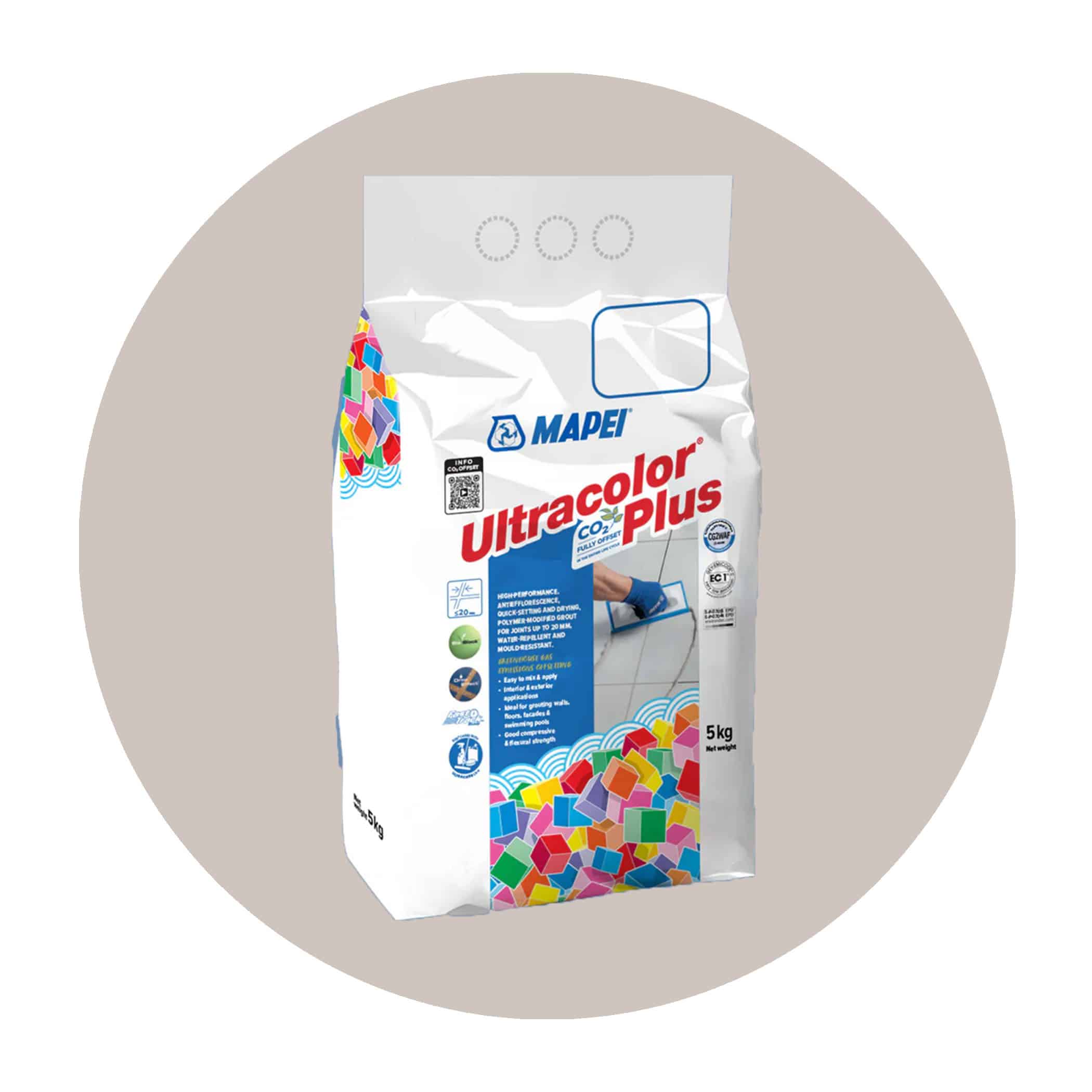 Mapei Ultracolor Plus High Performance Grout - 123 Ancient White Variation Image