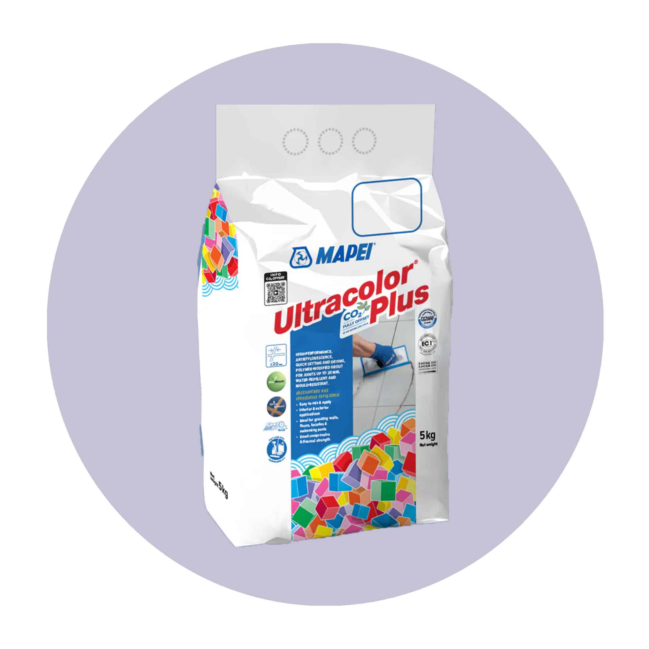 Mapei Ultracolor Plus High Performance Grout - 163 Light Lilac Variation Image