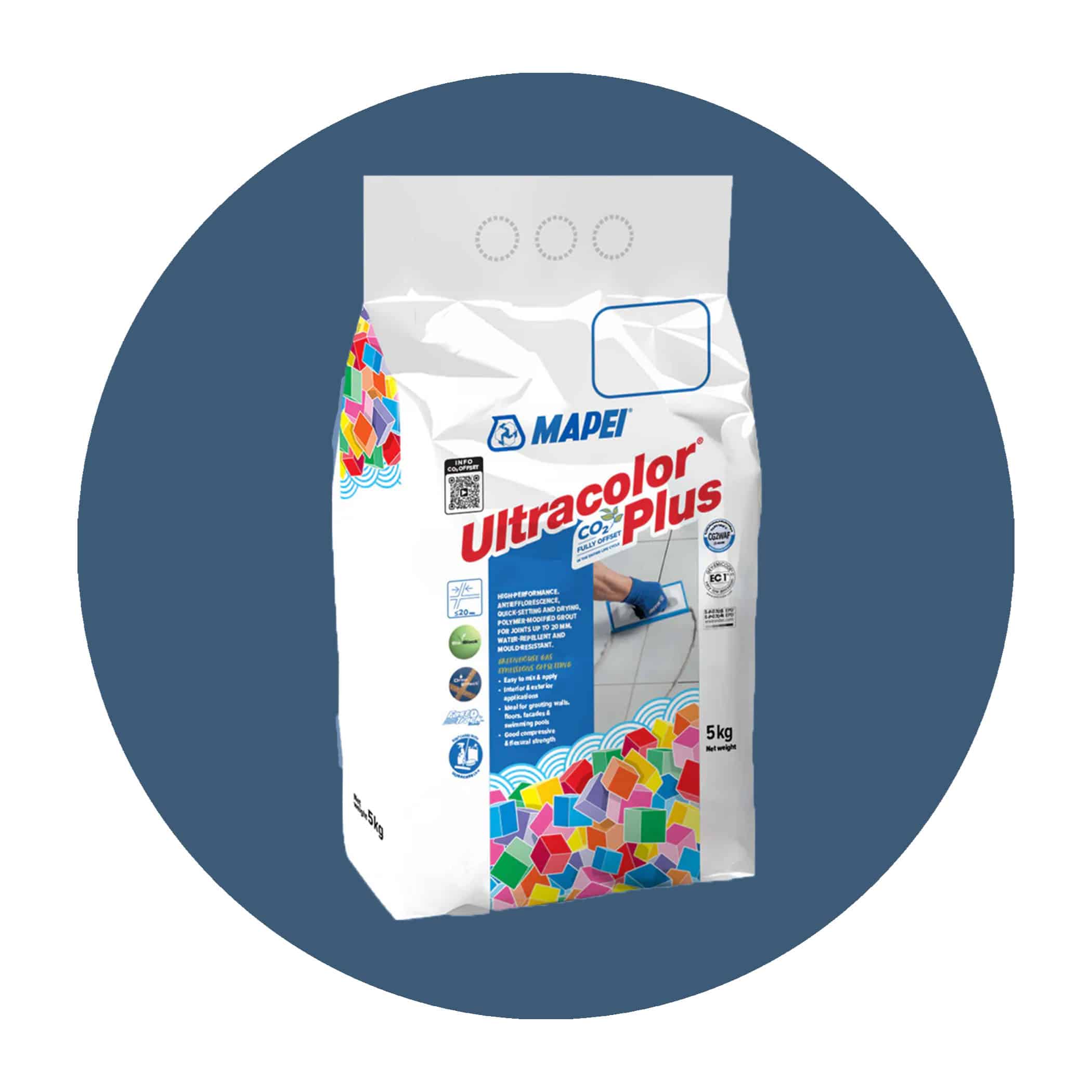 Mapei Ultracolor Plus High Performance Grout - 169 Steel Blue Variation Image