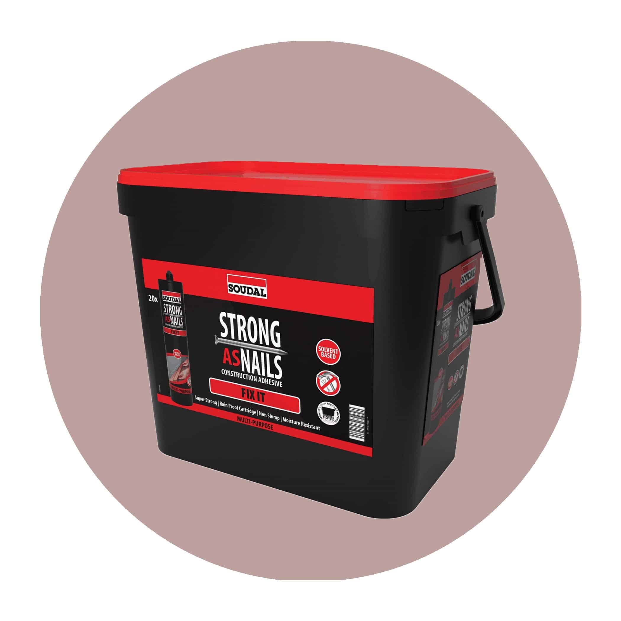 Soudal Strong as Nails Fix It Grab & Go Pack - 20 Pce Bucket Variation