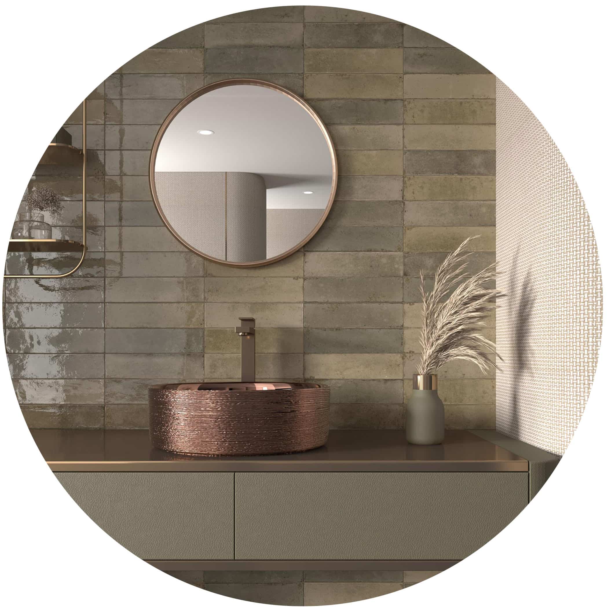 Agadir Musgo Gloss Subway Tile - Product Image
