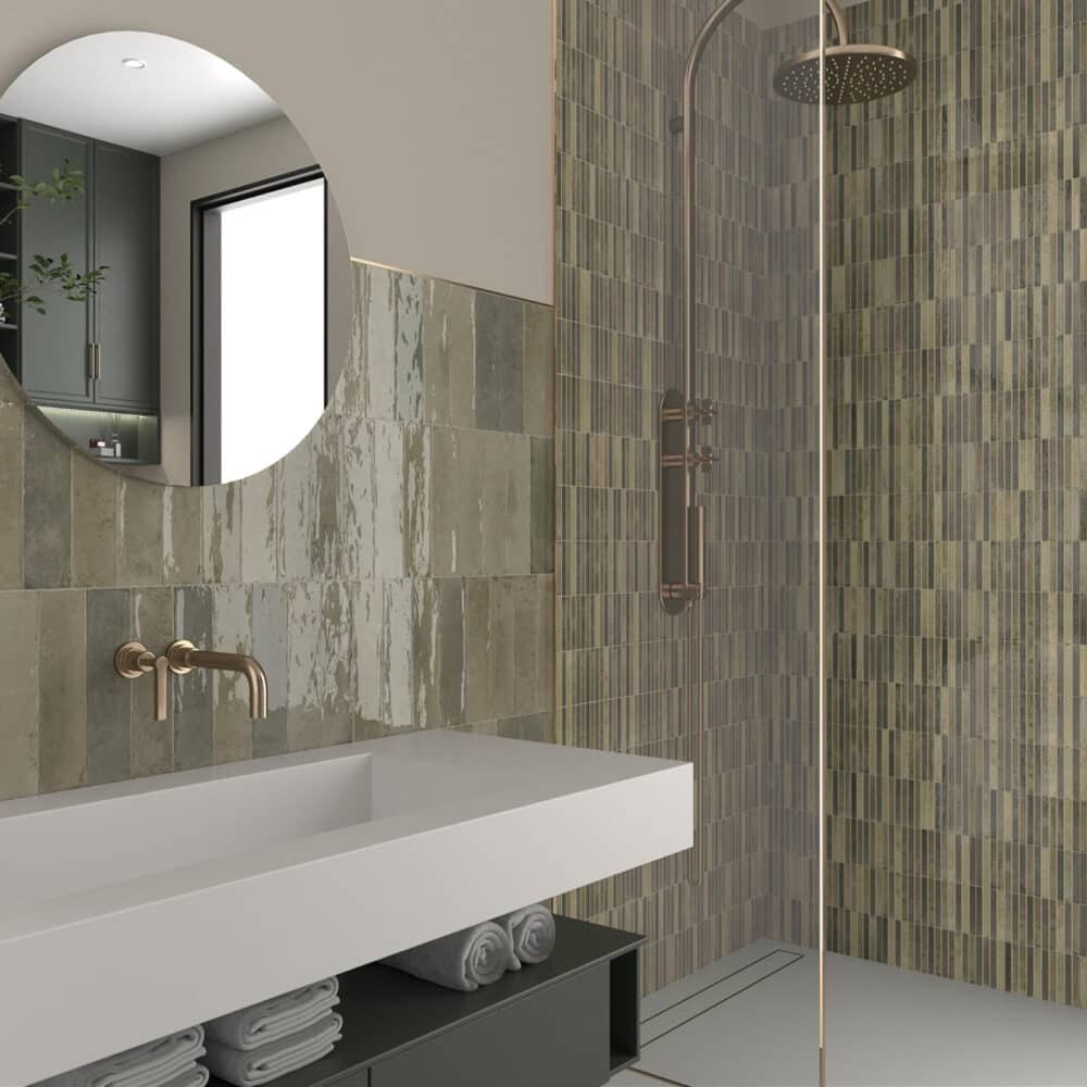Agadir Musgo Gloss Subway Tile - Gallery Image