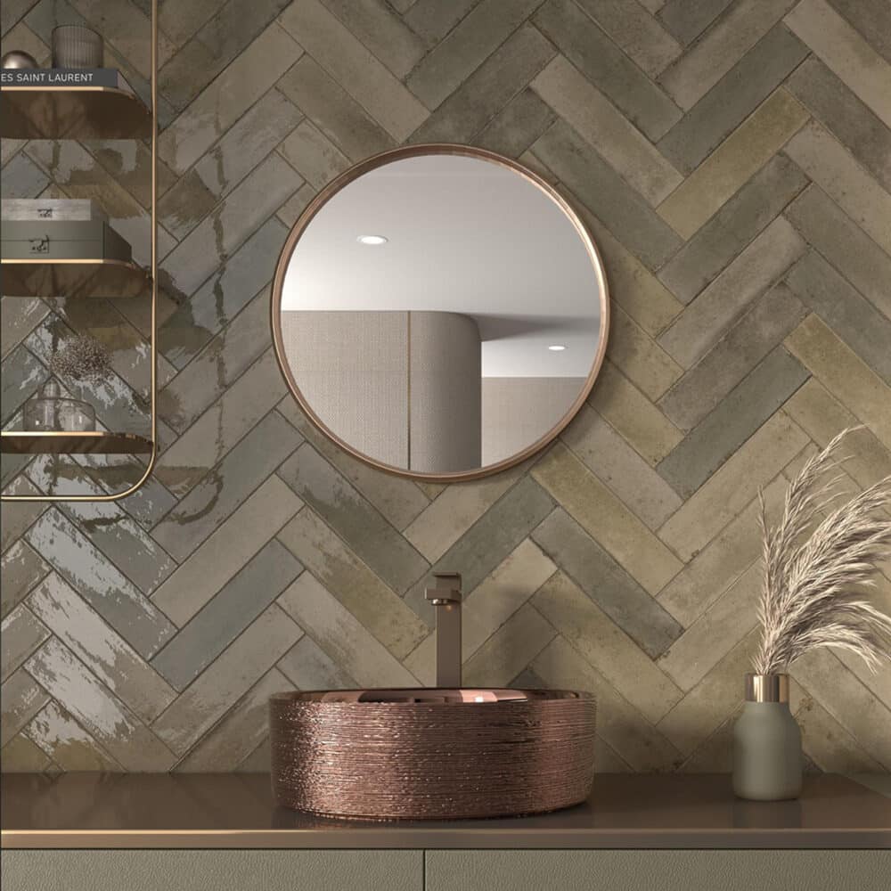 Agadir Musgo Gloss Subway Tile - Gallery Image