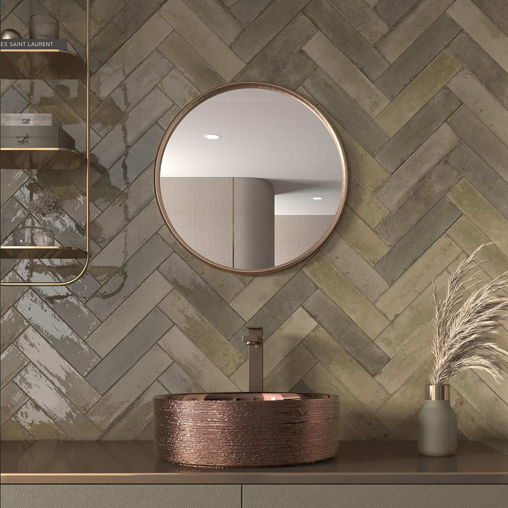 Agadir Musgo Gloss Subway Tile - Gallery Image