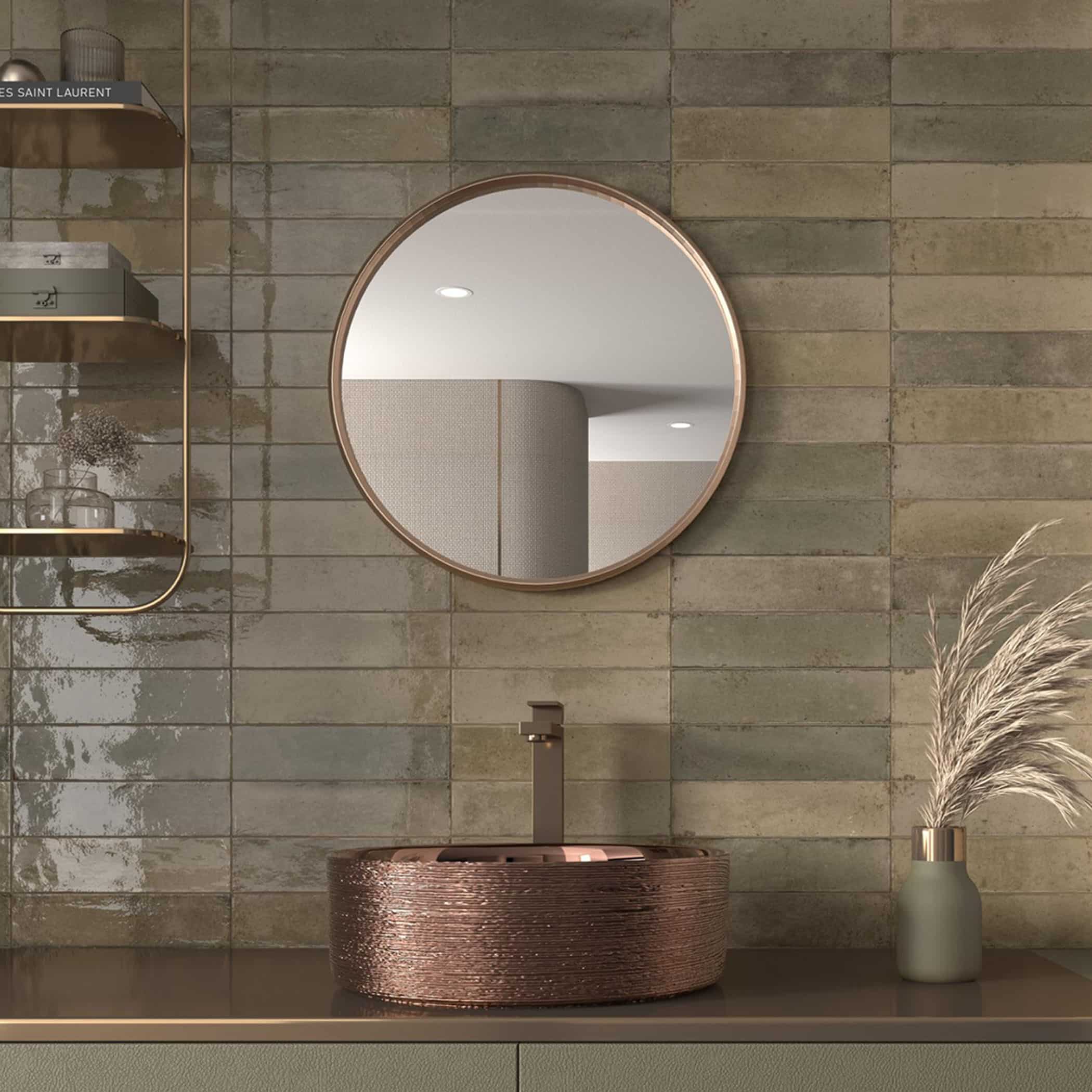 Agadir Musgo Gloss Subway Tile - Gallery Image