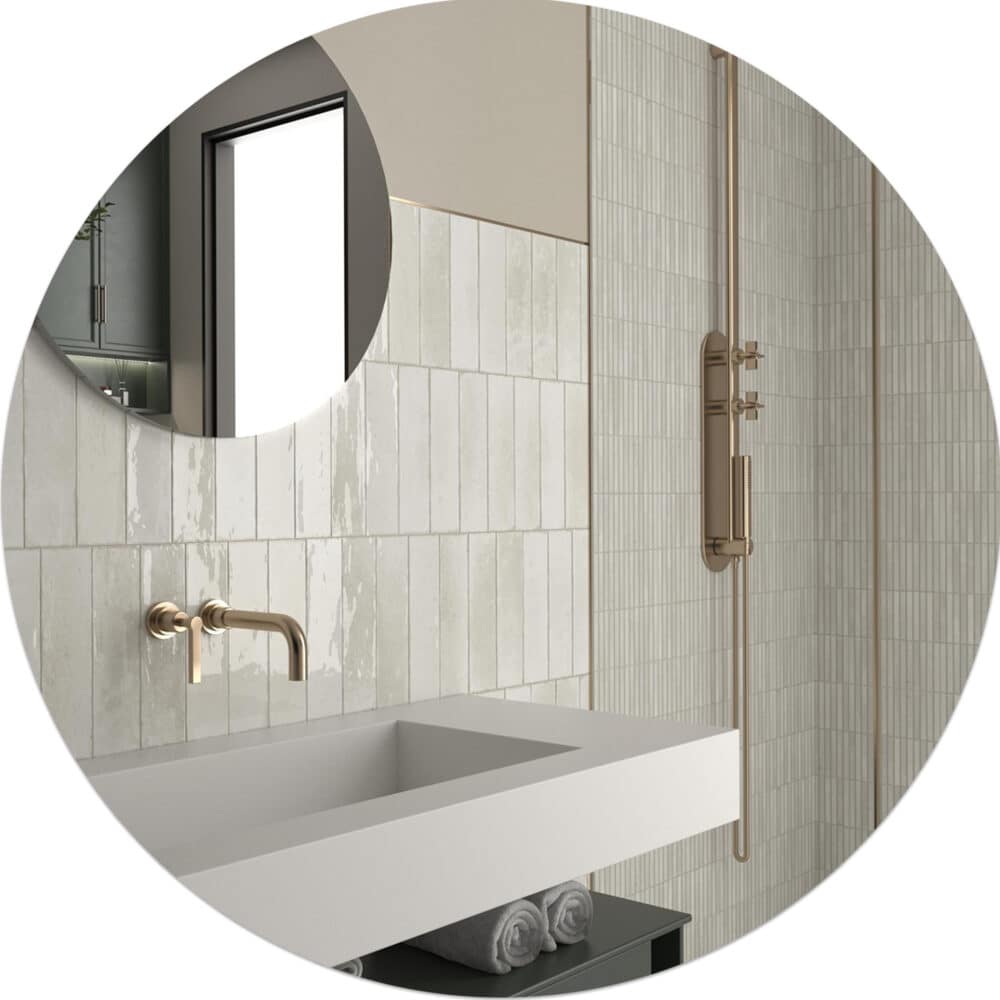 Agadir Ivory Gloss Subway Tile - Product Image