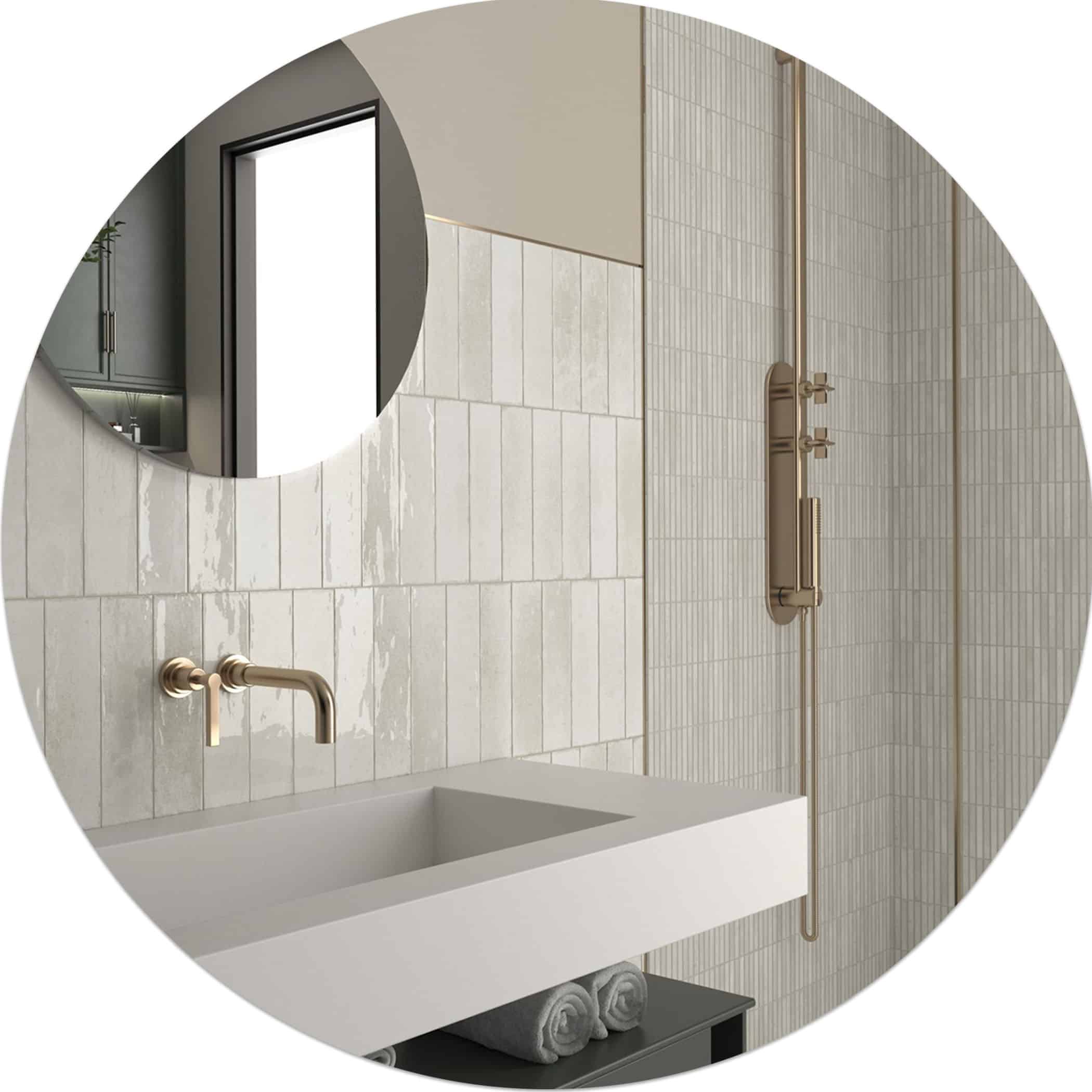 Agadir Ivory Gloss Subway Tile - Product Image