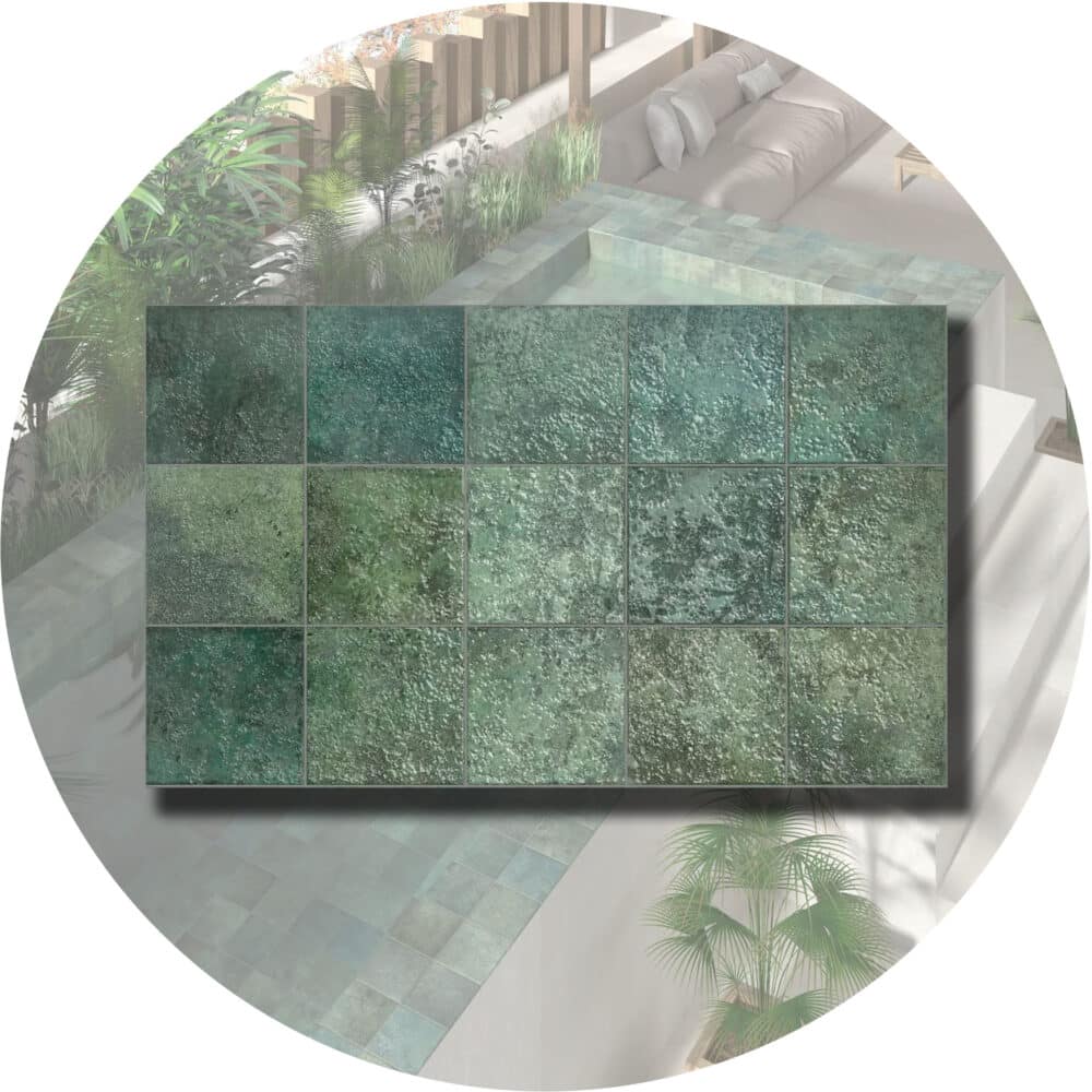 Dune Tahiti Emerald Gloss Square Tile - Product Image