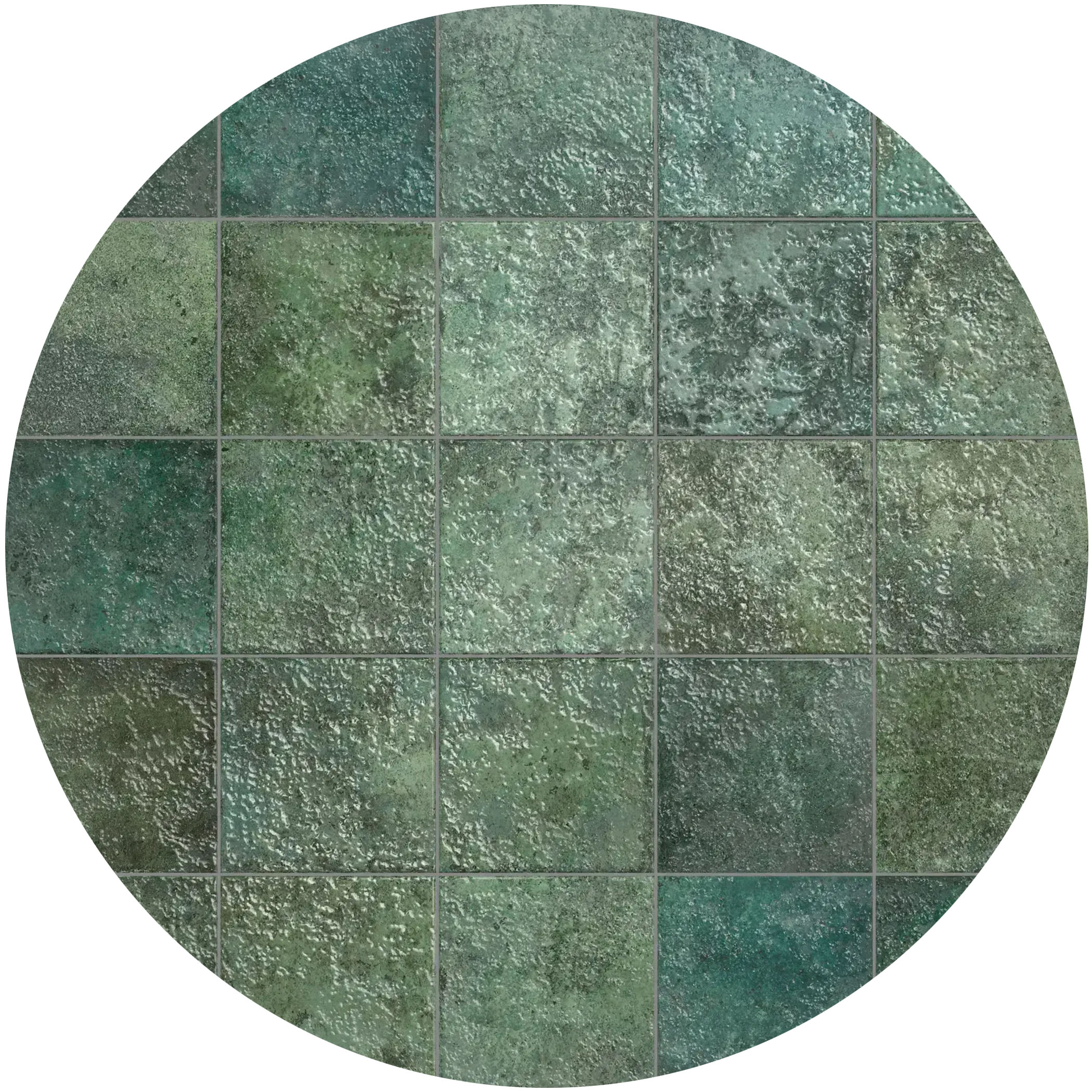 Tahiti Emerald Gloss Square Tile - Google Ads Image