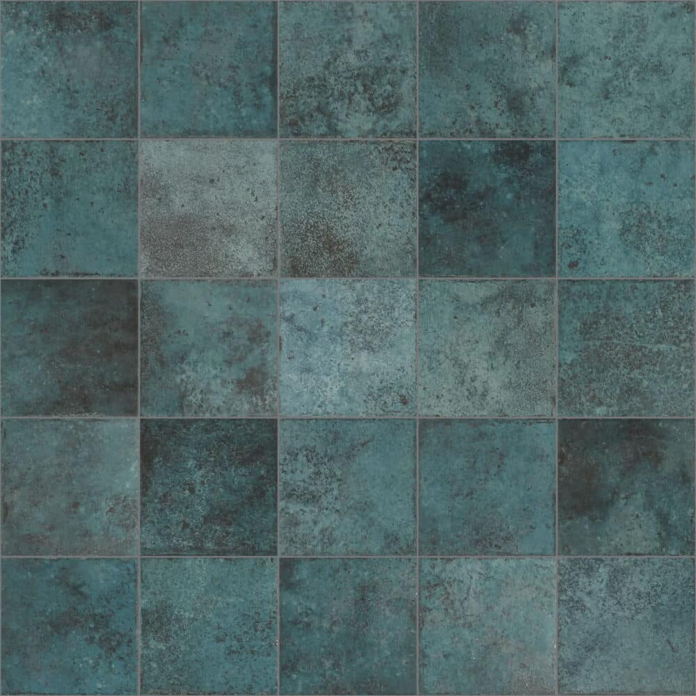 Tahiti Turquoise Anti-Slip Square Tile - Gallery Image