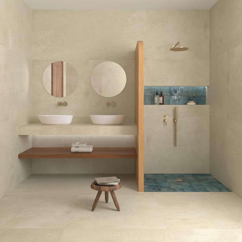 Tahiti Turquoise Gloss Square Tile - Gallery Image