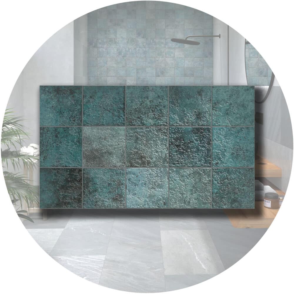 Dune Tahiti Turquoise Gloss Square Tile - Product Image