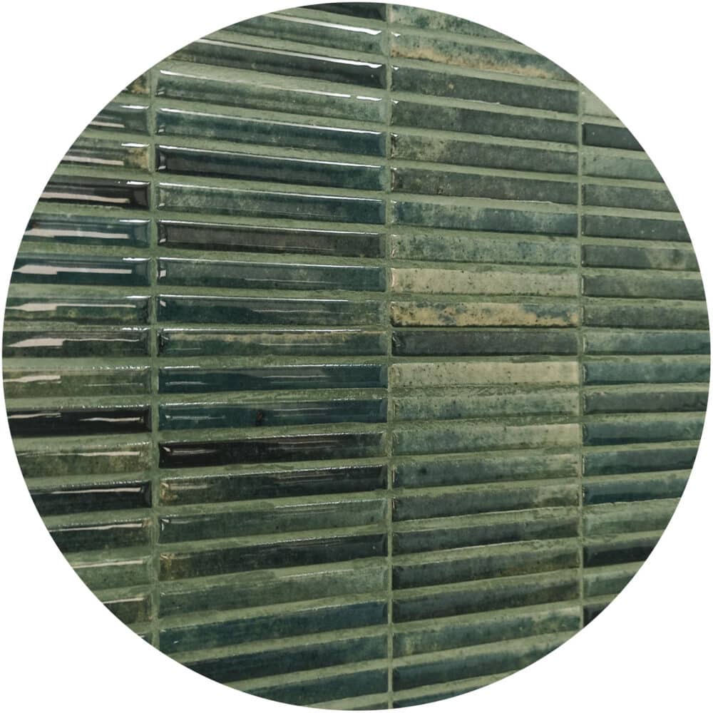 Dune Kit Kat Mosaic Tile in Grass Gloss Finish - Google Ads Image