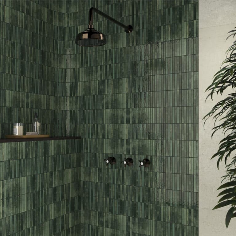 Dune Kit Kat Mosaic Tile in Grass Gloss Finish