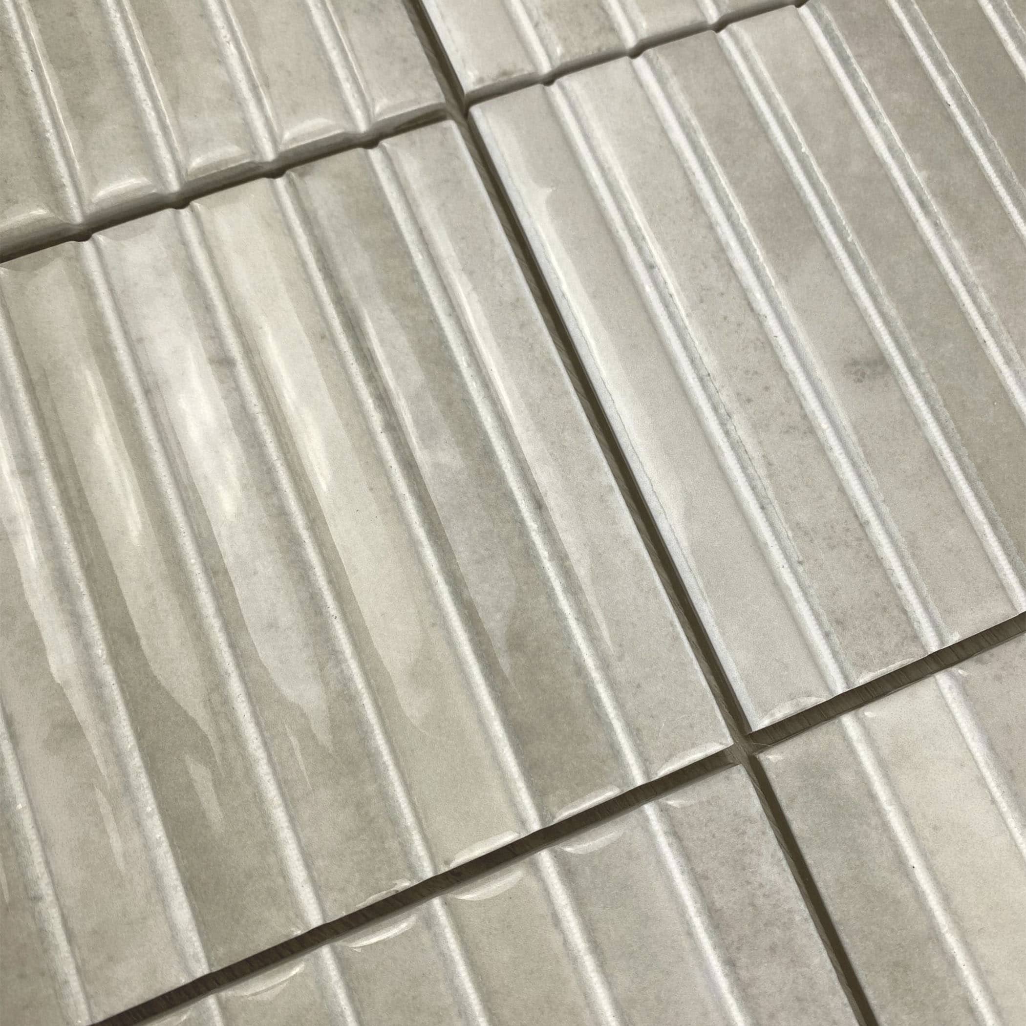 Dune Kit Kat Mosaic Tile in Ivory Gloss Finish - Gallery Image