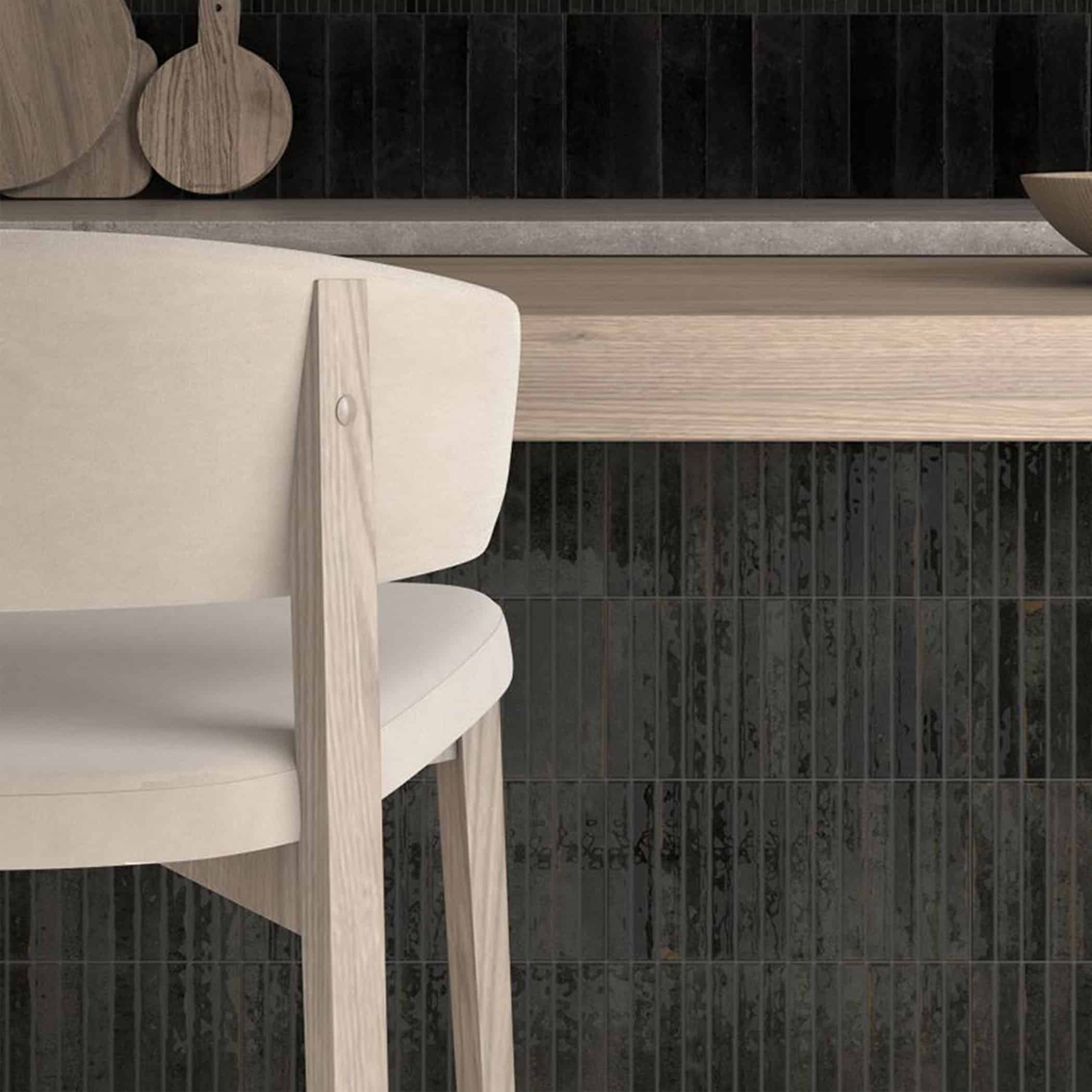 Dune Kit Kat Mosaic Tile in Noche Gloss Finish - Gallery Image