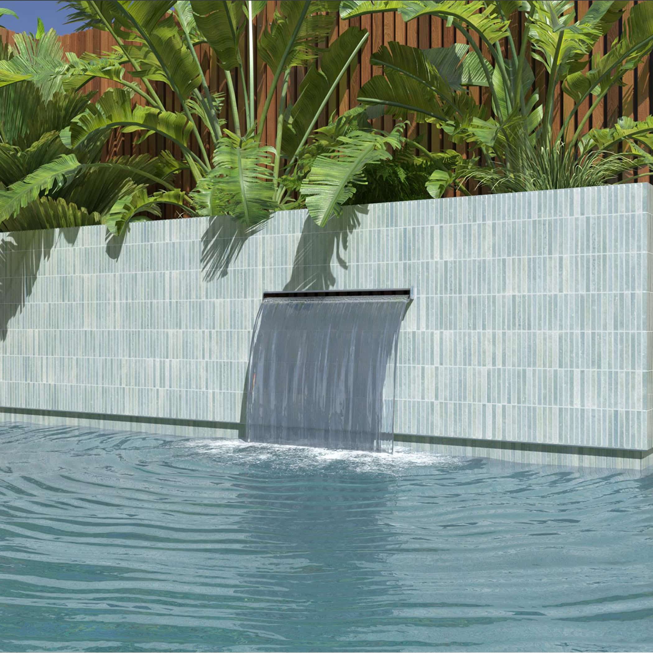 Dune Kit Kat Mosaic Tile in Water Gloss Finish - Gallery Image