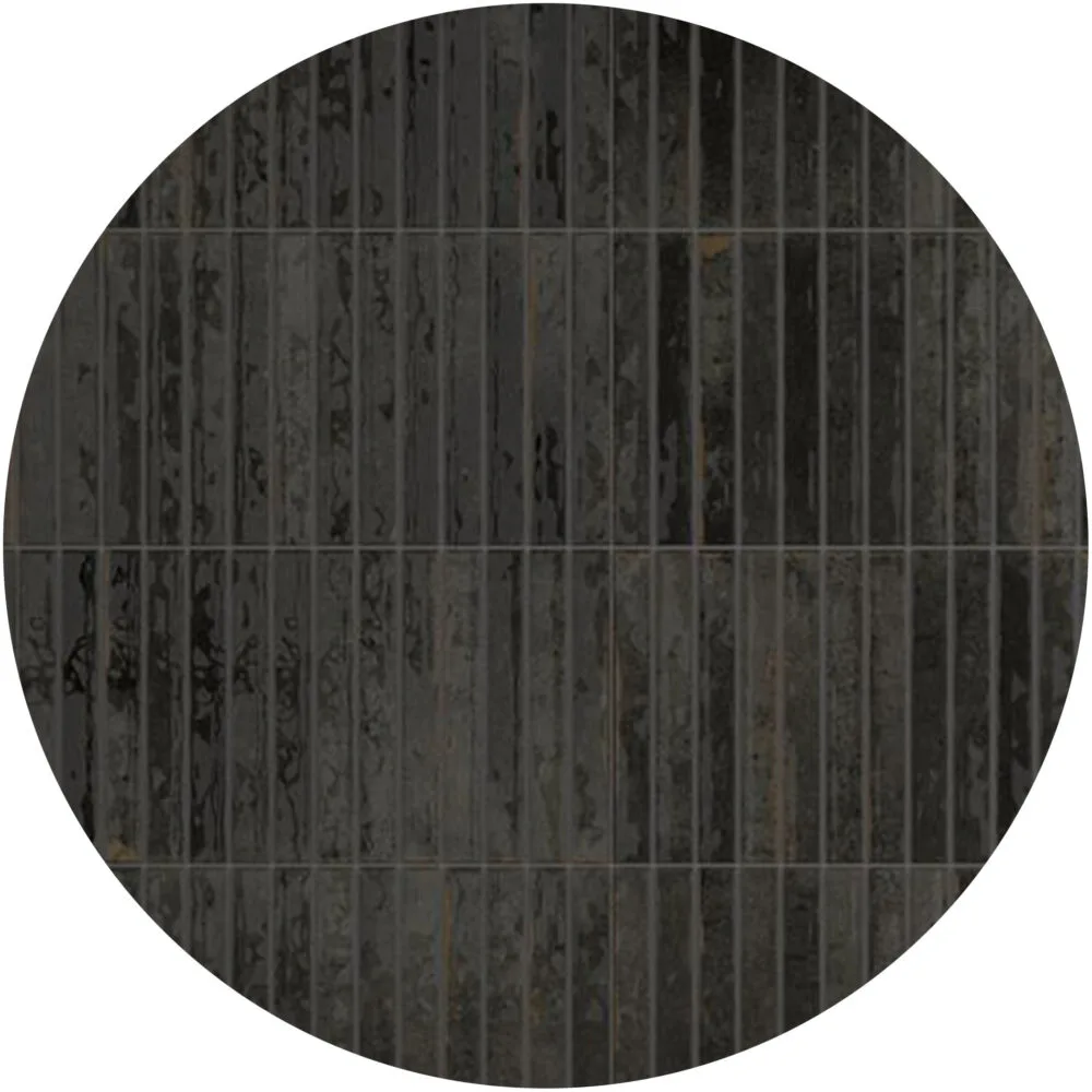 Dune Kit Kat Mosaic Tile in Noche Gloss Finish - Gallery Image