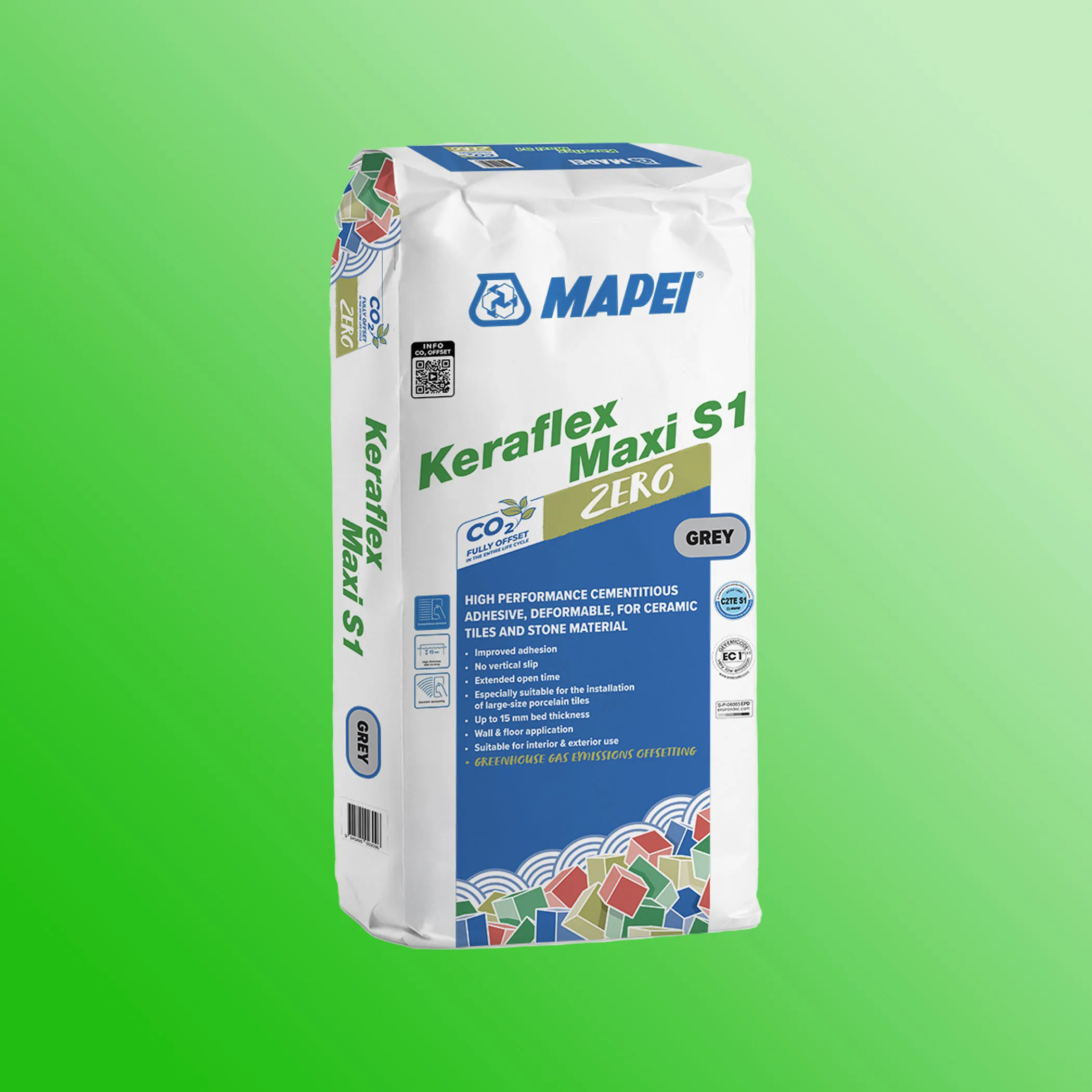 Mapei Keraflex Maxi S1 Zero Adhesive Grey - Product Image