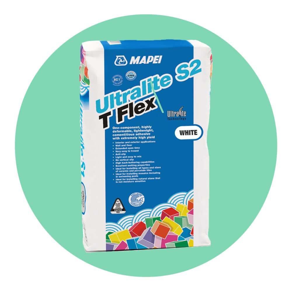Mapei Ultralite S2 T Flex White Adhesive - Product Image
