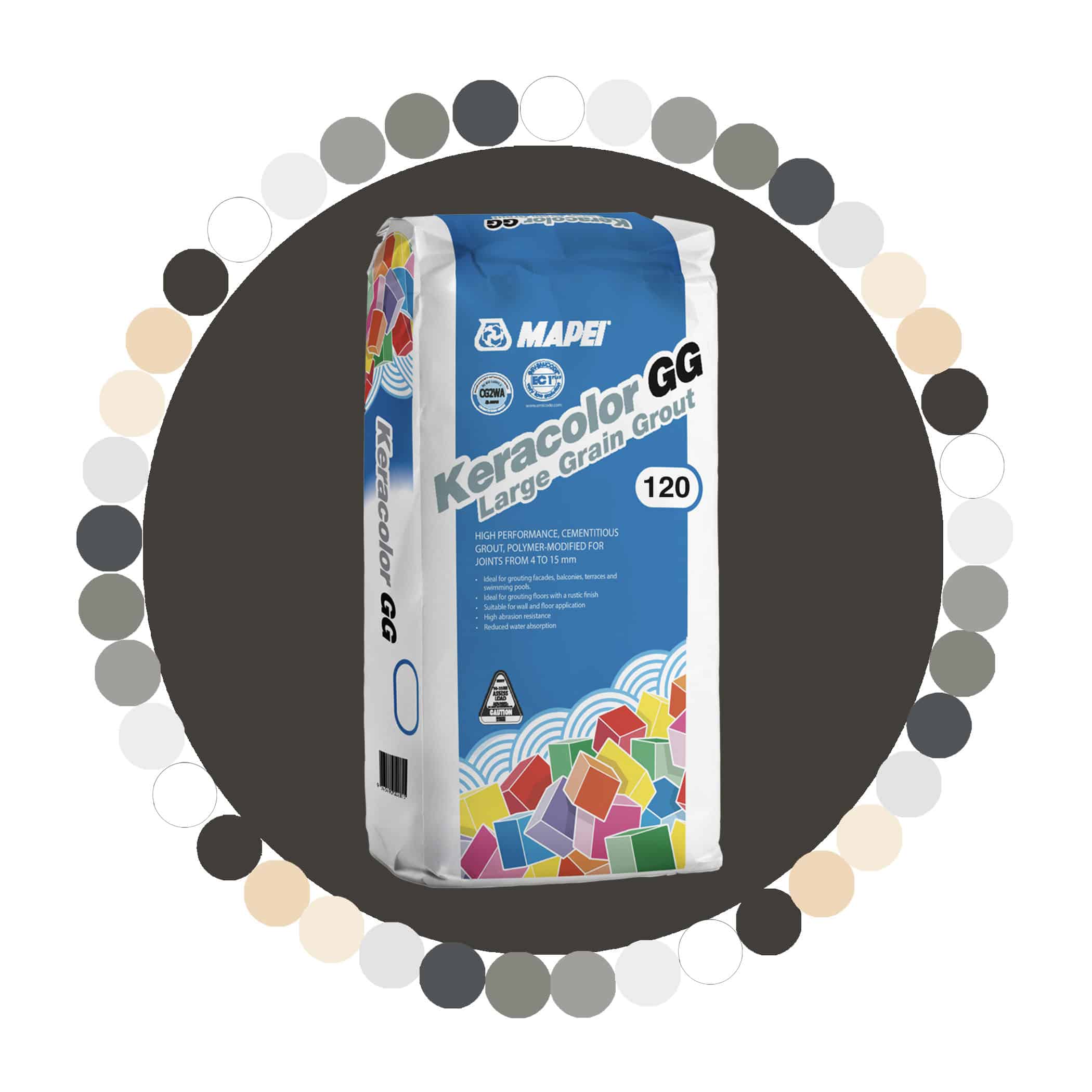 Mapei Keracolor GG Large Grain Grout - #120 Black Variation Image