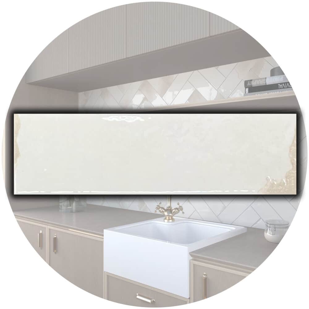 Dune Granadella Sal Subway Tile in Gloss Finish - Gallery Image