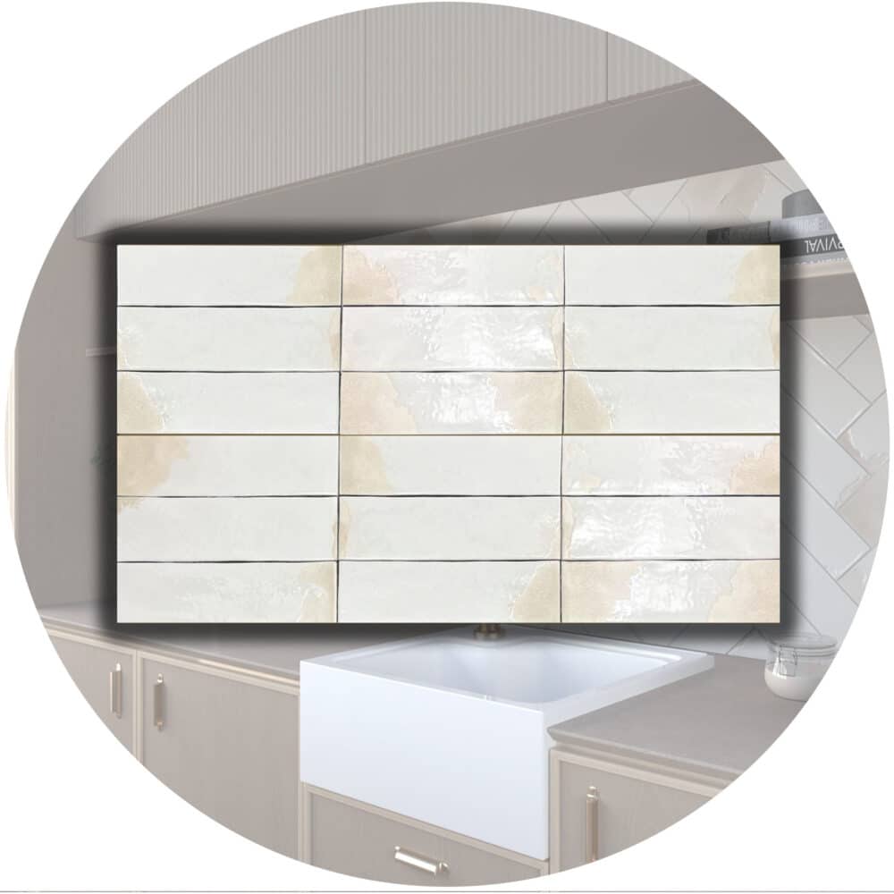 Dune Granadella Sal Subway Tile in Gloss Finish - Gallery Image