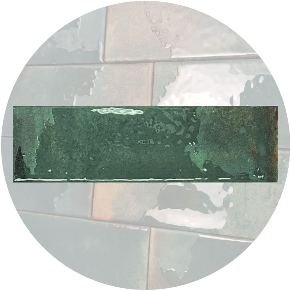 Dune Granadella Esmeralda Subway Tile in Gloss Finish - Gallery Image