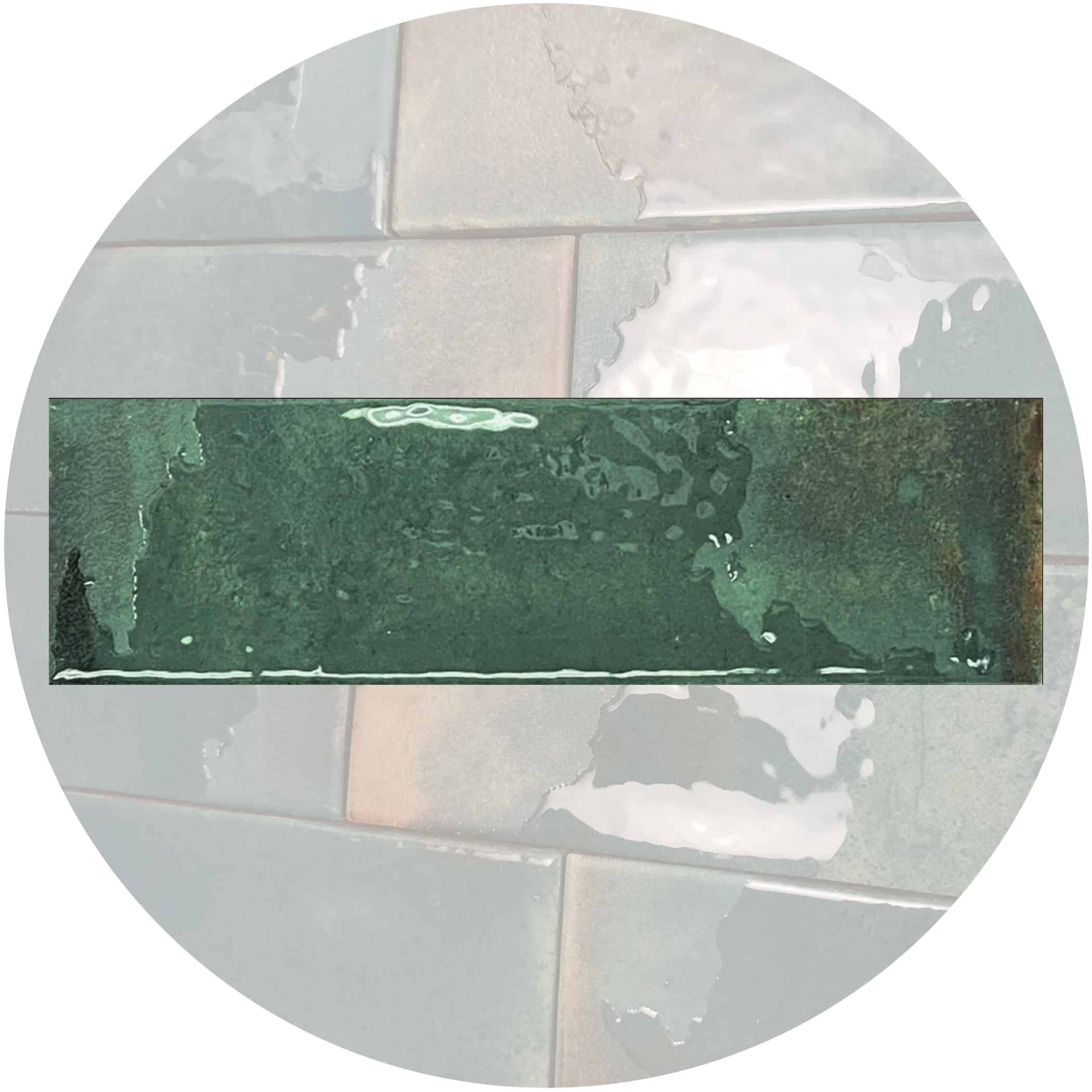 Dune Granadella Esmeralda Subway Tile in Gloss Finish - Gallery Image