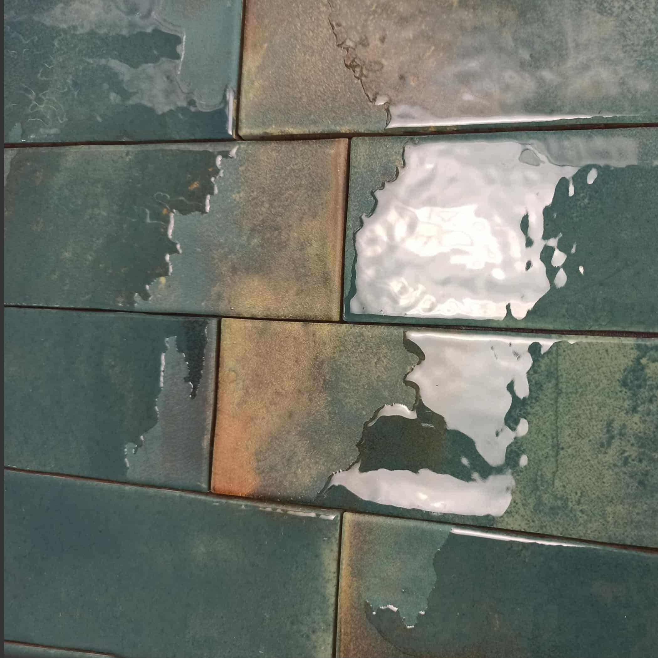 Dune Granadella Esmeralda Subway Tile in Gloss Finish - Gallery Image