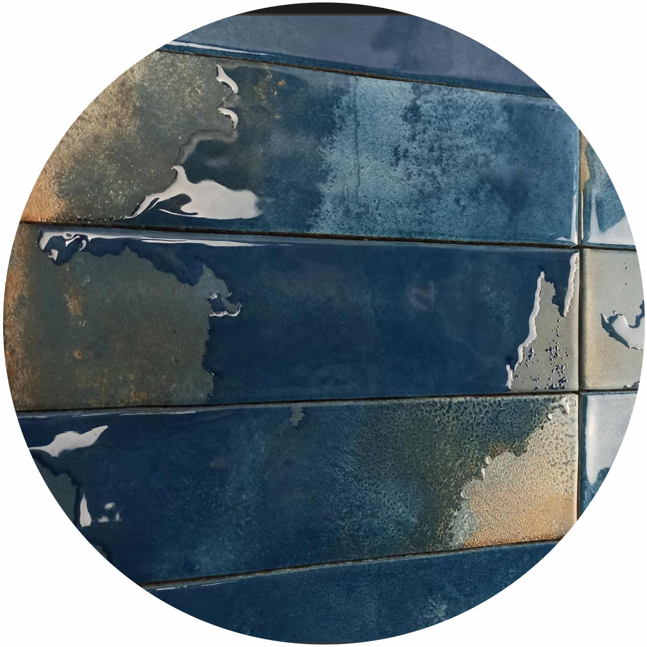 Dune Granadella Marino Subway Tile in Gloss Finish - Product Image