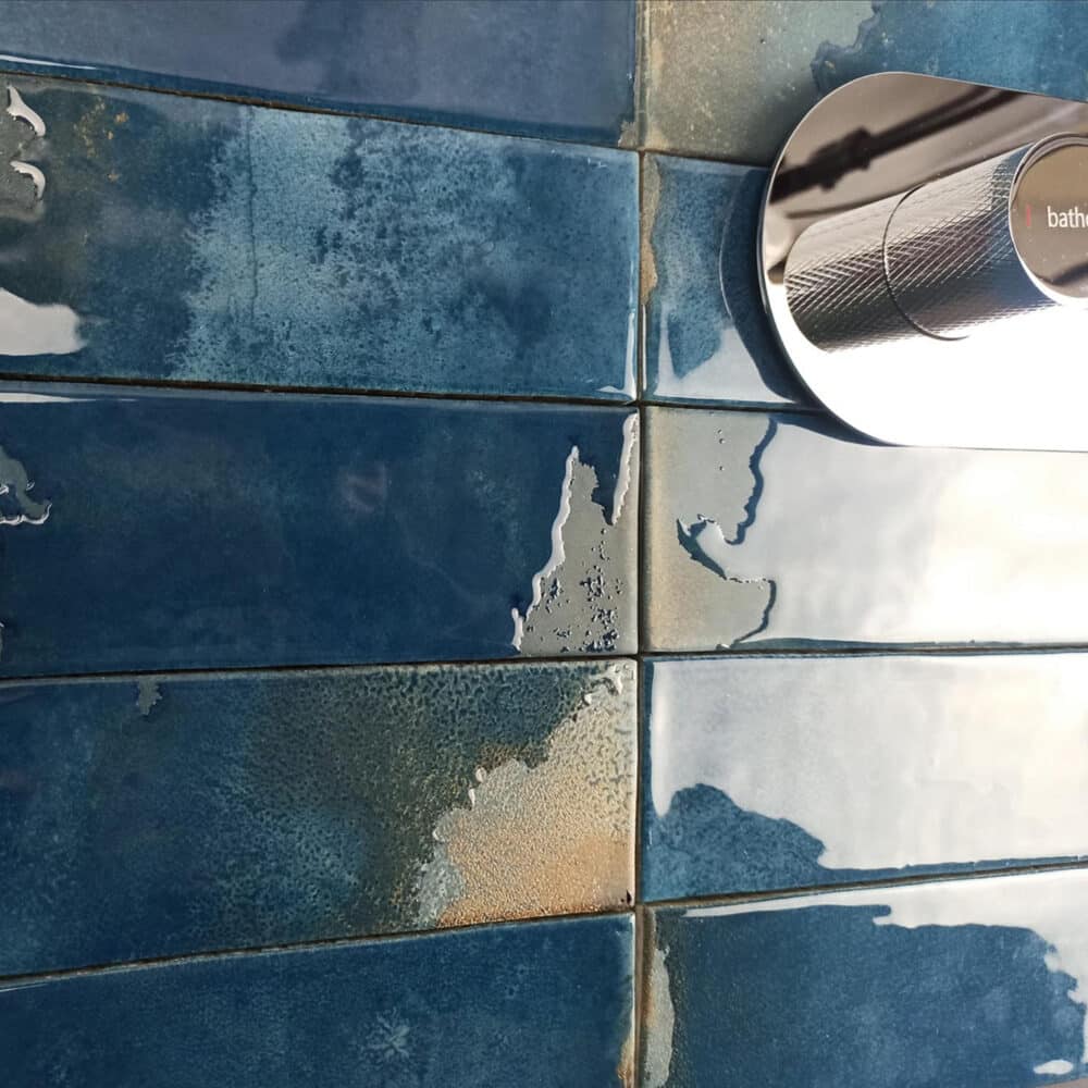 Dune Granadella Marino Subway Tile in Gloss Finish - Gallery Image