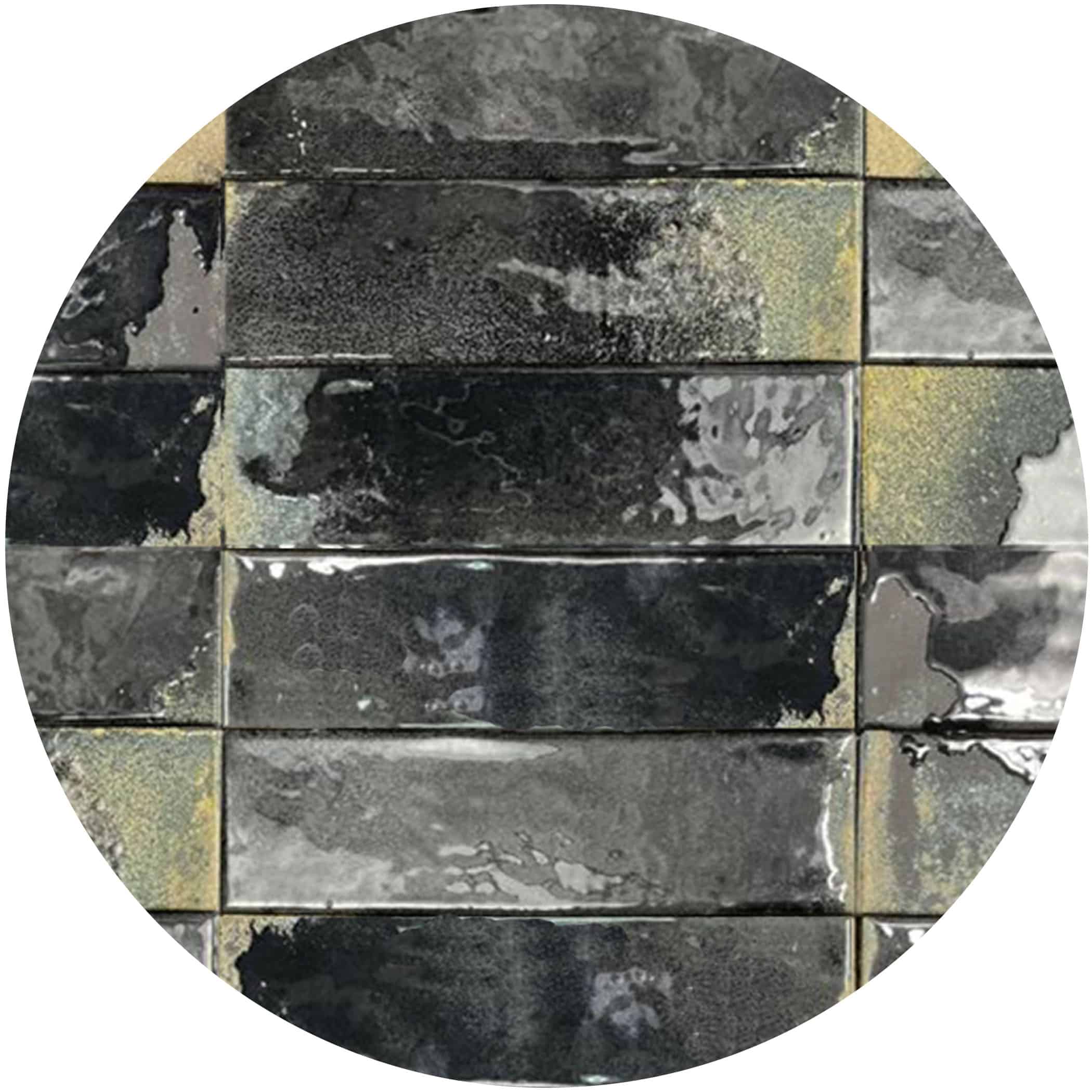 Dune Granadella Carbon Subway Tile in Gloss Finish - Product Image