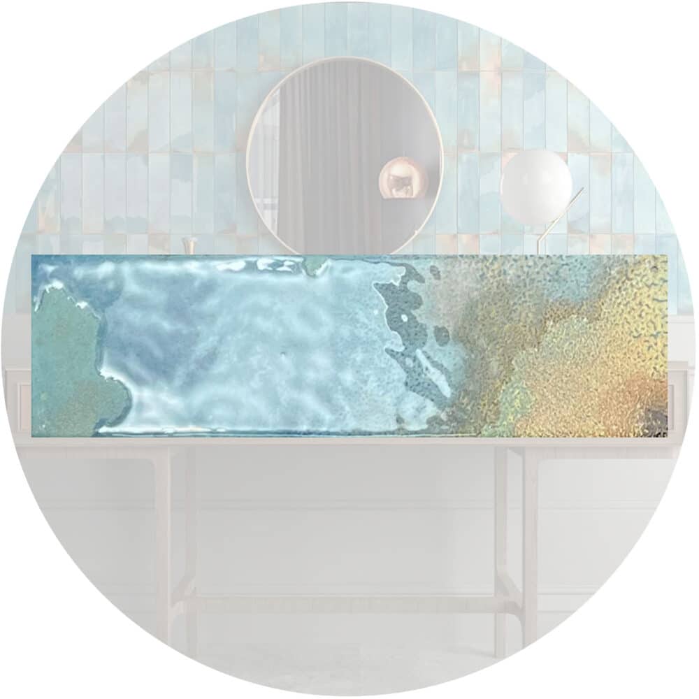 Dune Granadella Cielo Subway Tile in Gloss Finish - Gallery Image